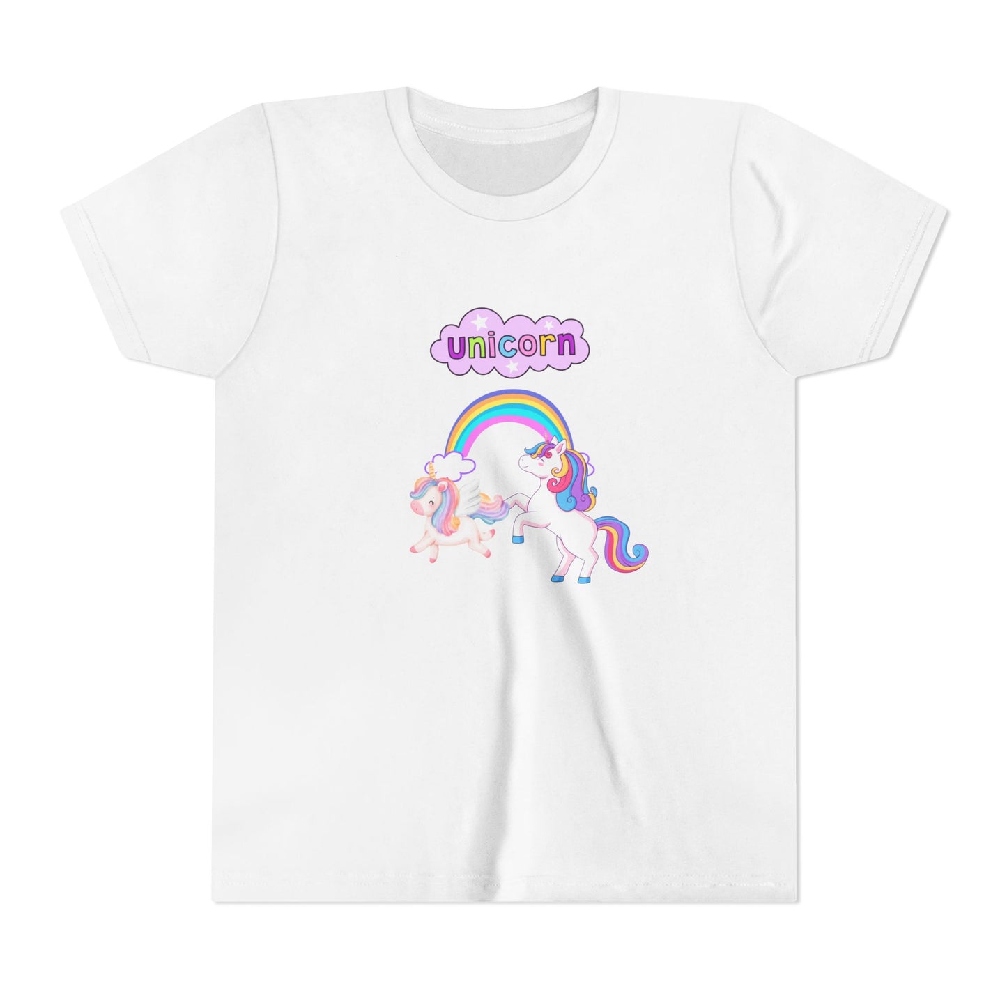 Youth Unicorn Tee, Kids Graphic T-Shirt, Rainbow Unicorn Tee, Magical Shirt for Children, Birthday Gift for Kids