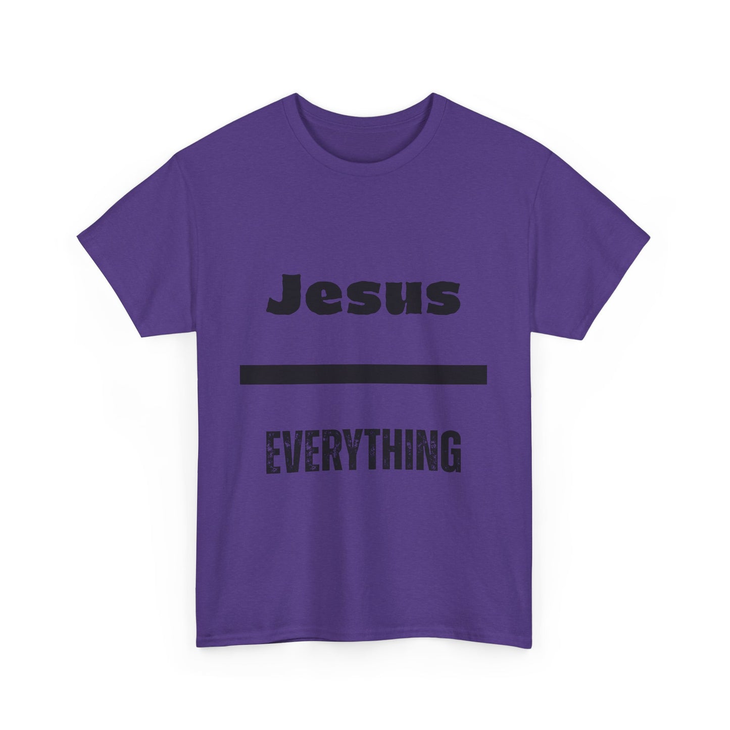 Unisex Heavy Cotton Tee - 'Jesus Over Everything' Inspirational Tee