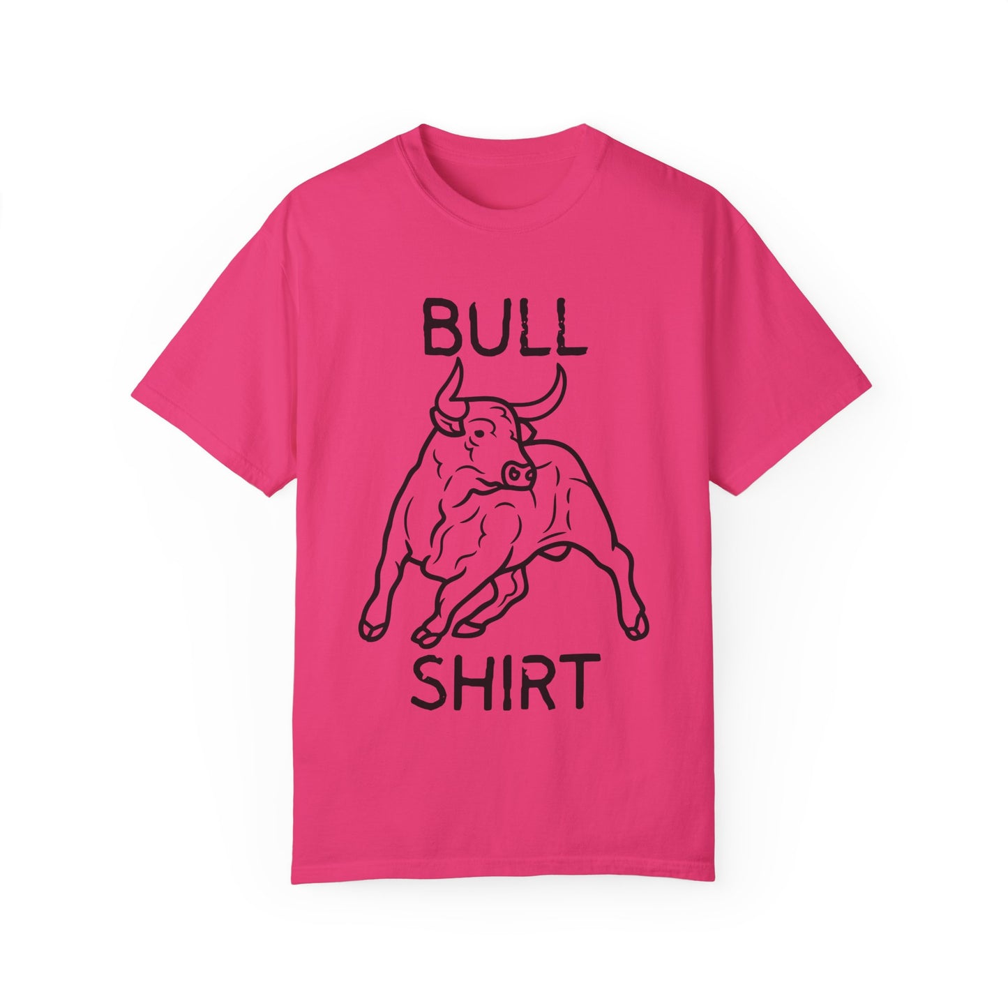 Funny Unisex Bull Shirt - Comfy Garment-Dyed Tee for Casual Wear