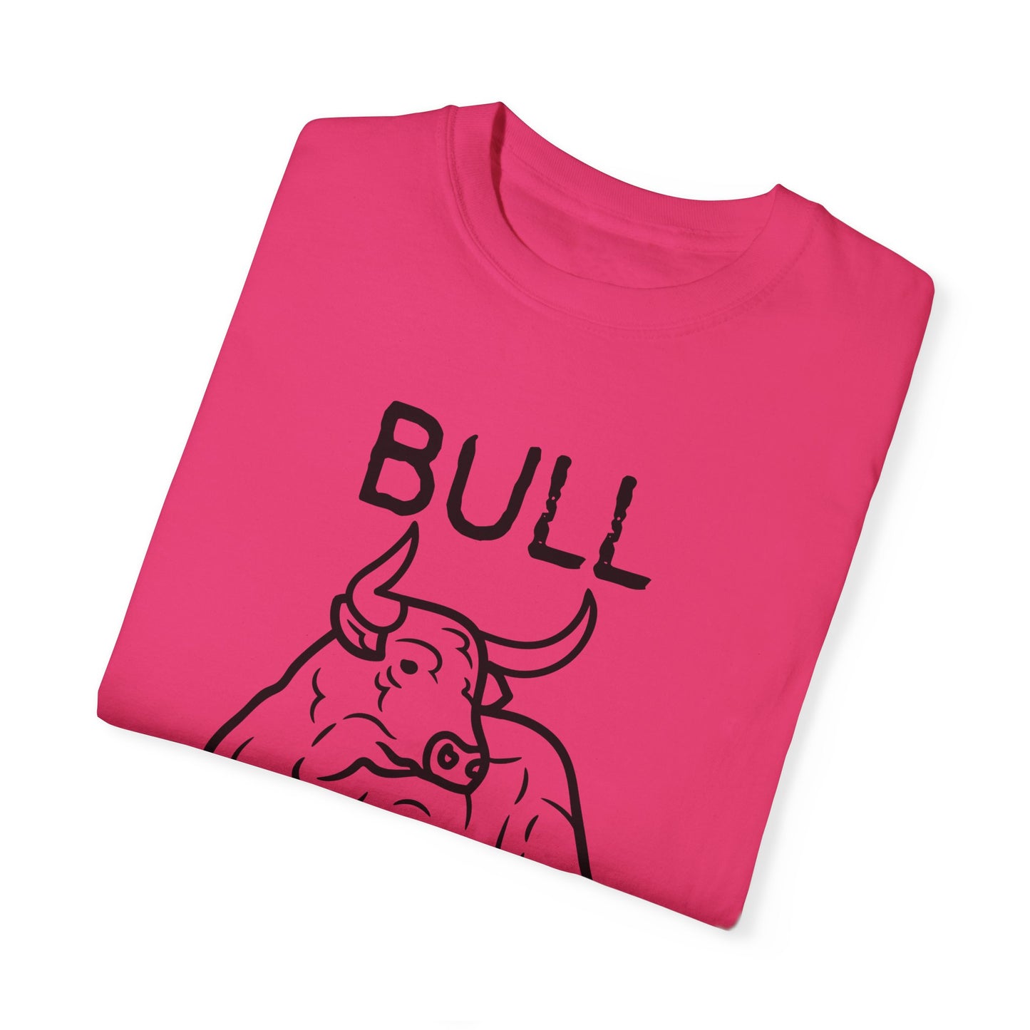 Funny Unisex Bull Shirt - Comfy Garment-Dyed Tee for Casual Wear