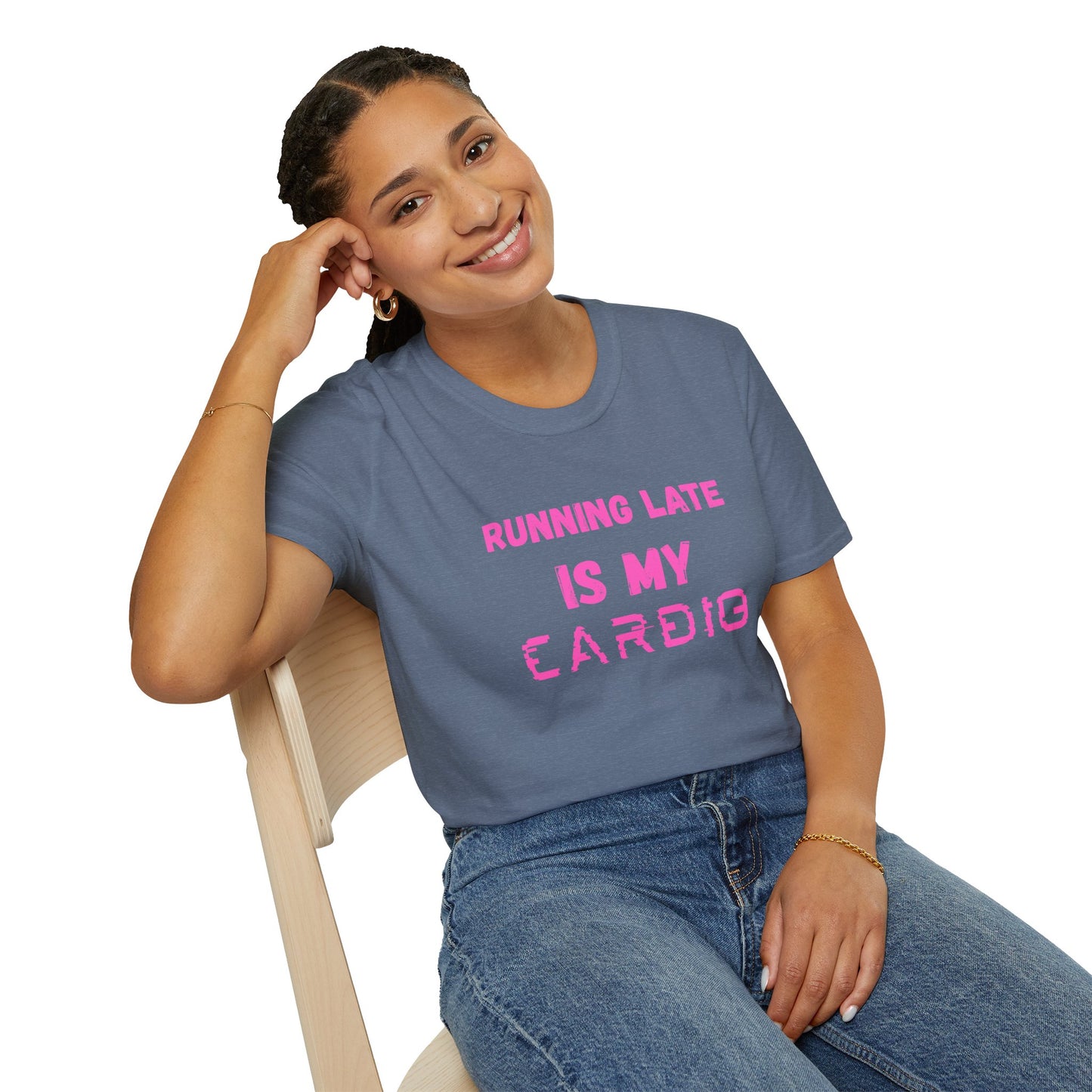 Funny Running Late Unisex T-Shirt - Softstyle Casual Tee