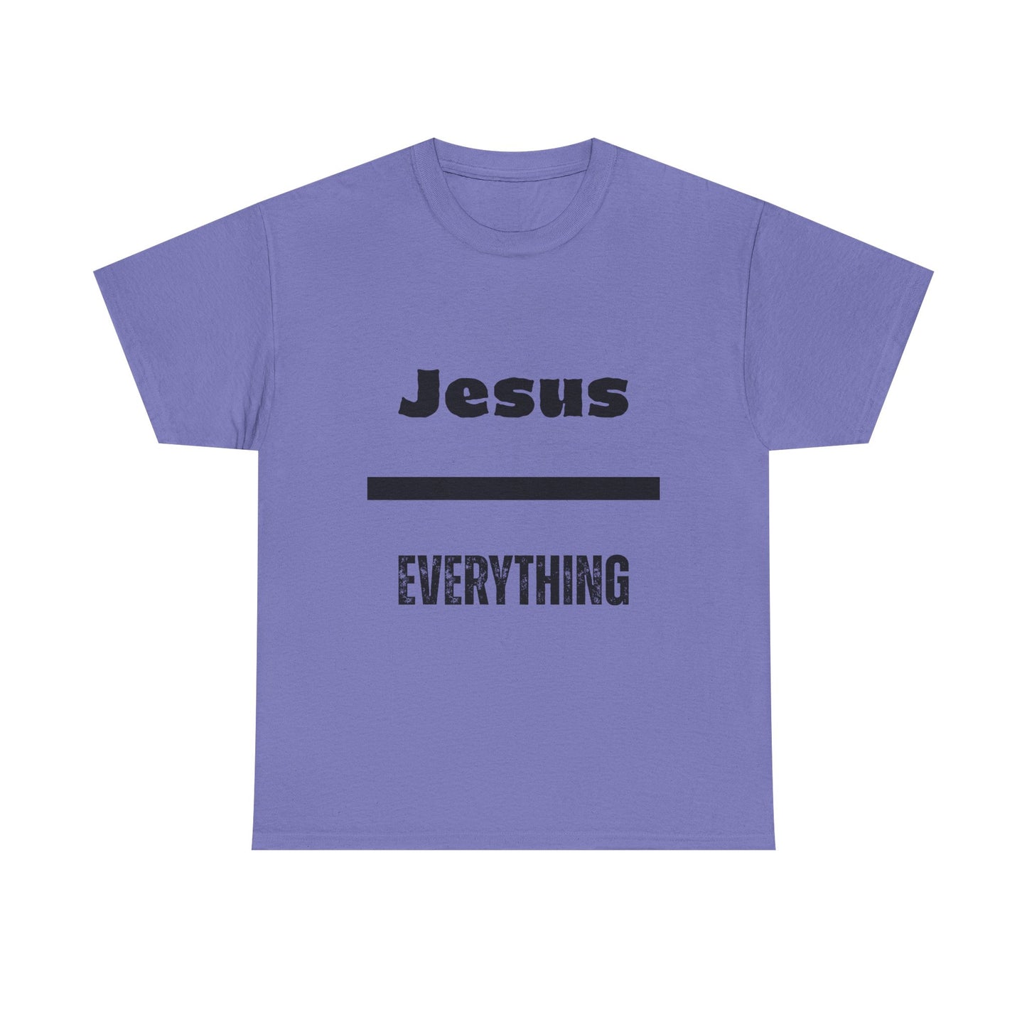 Unisex Heavy Cotton Tee - 'Jesus Over Everything' Inspirational Tee