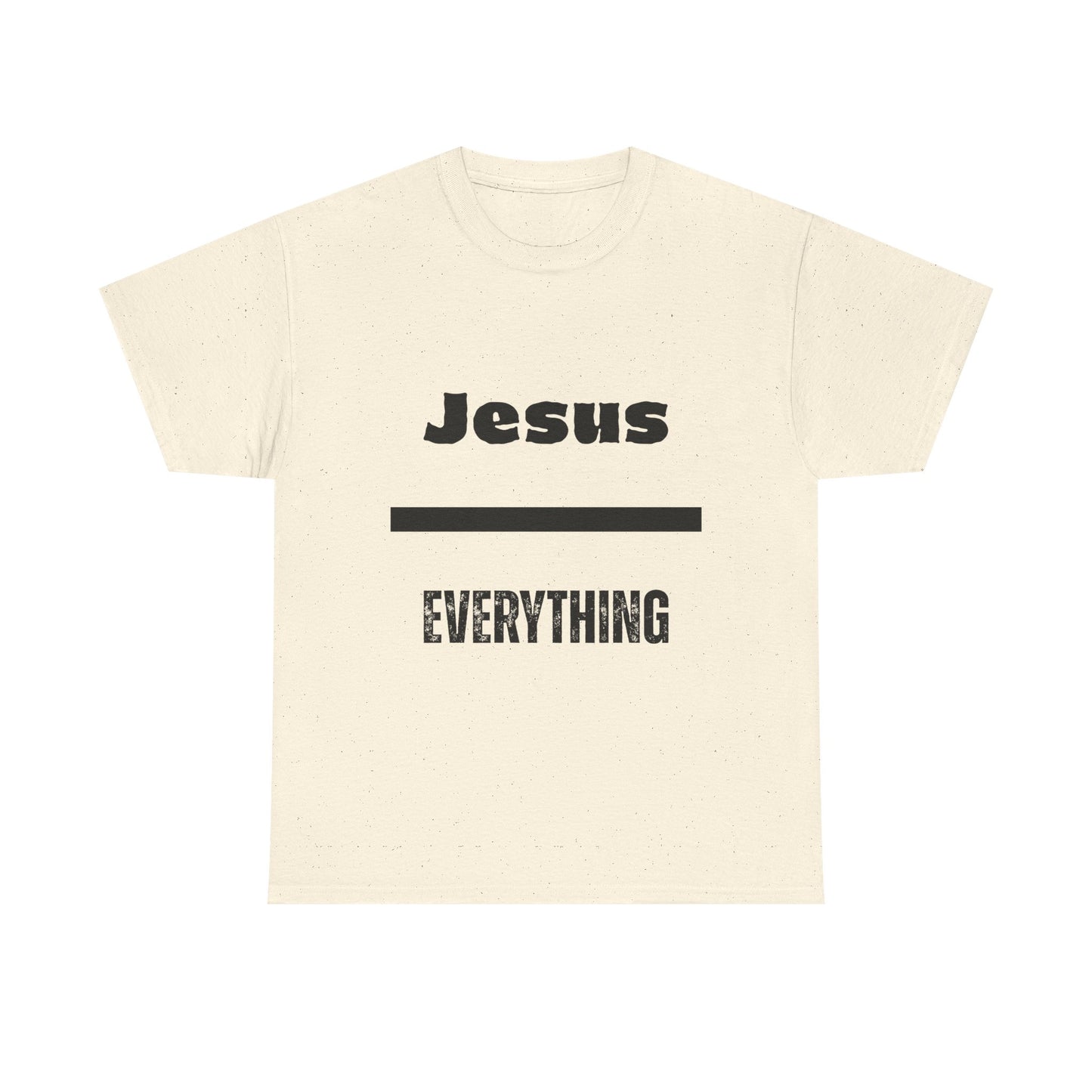 Unisex Heavy Cotton Tee - 'Jesus Over Everything' Inspirational Tee
