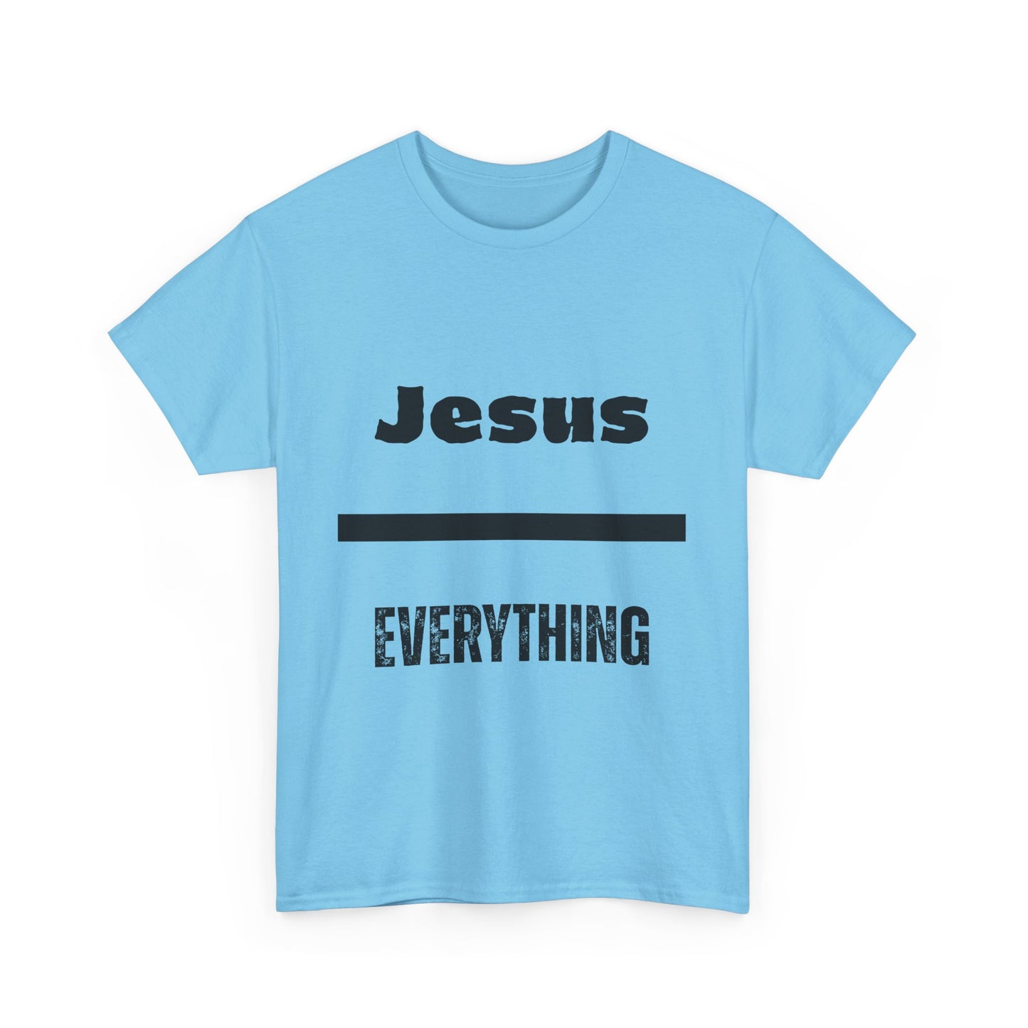 Unisex Heavy Cotton Tee - 'Jesus Over Everything' Inspirational Tee
