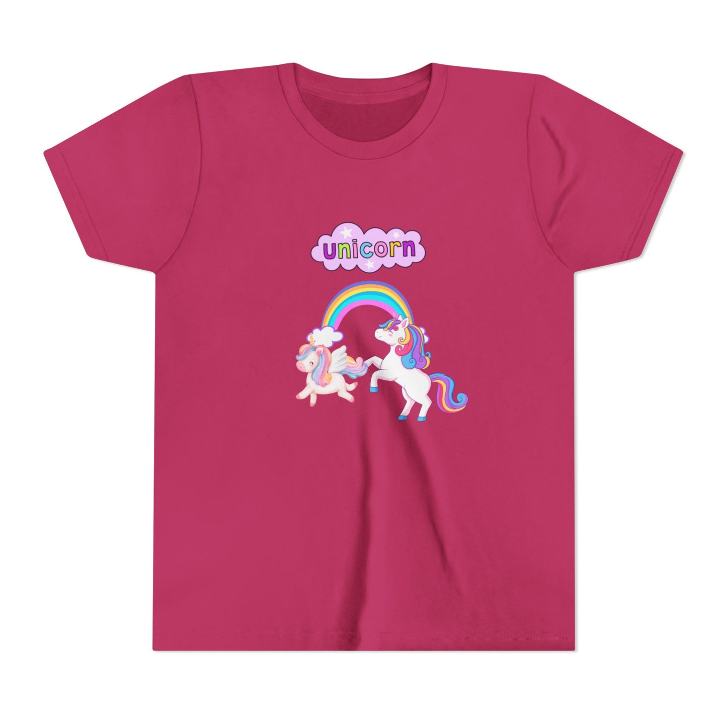 Youth Unicorn Tee, Kids Graphic T-Shirt, Rainbow Unicorn Tee, Magical Shirt for Children, Birthday Gift for Kids