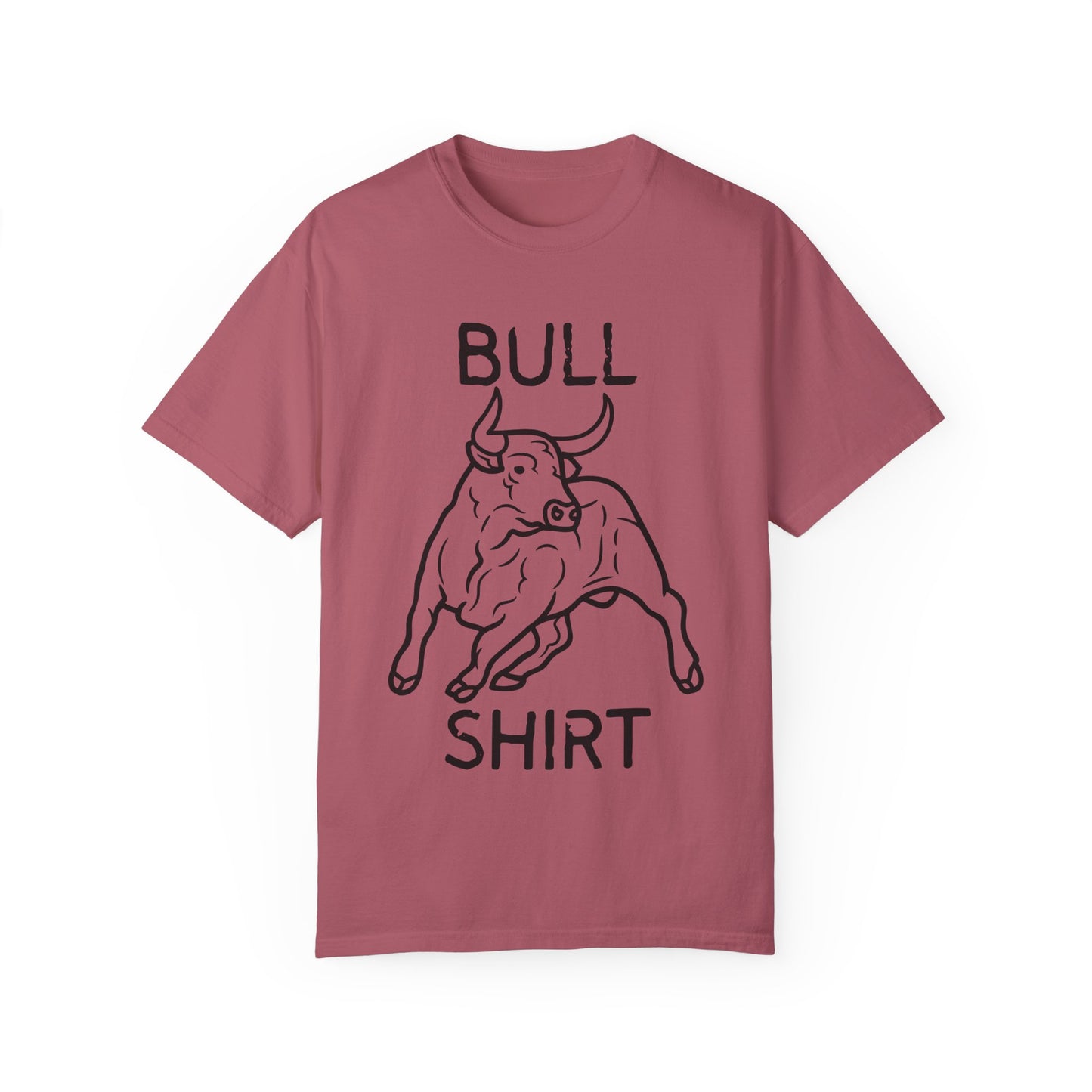 Funny Unisex Bull Shirt - Comfy Garment-Dyed Tee for Casual Wear