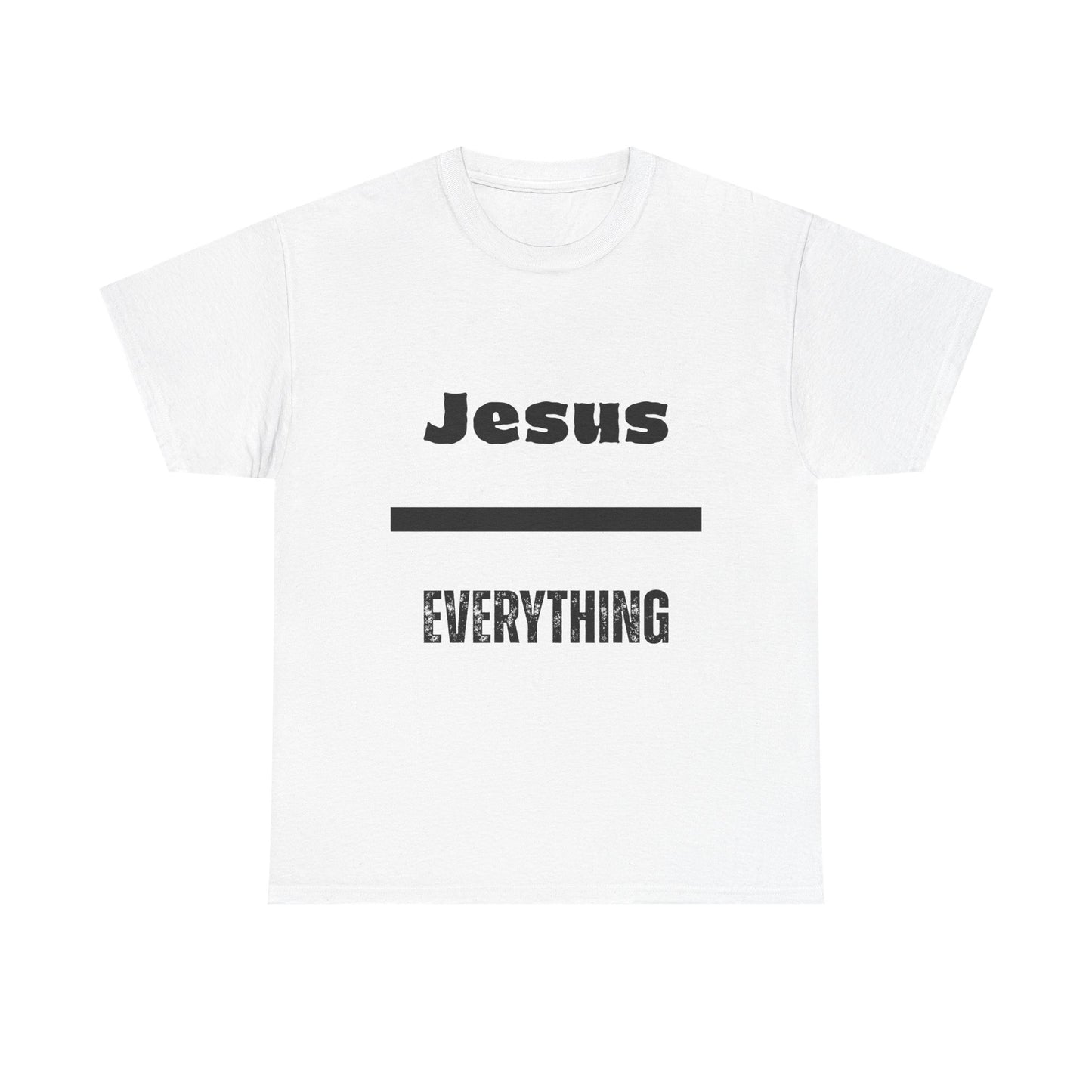 Unisex Heavy Cotton Tee - 'Jesus Over Everything' Inspirational Tee