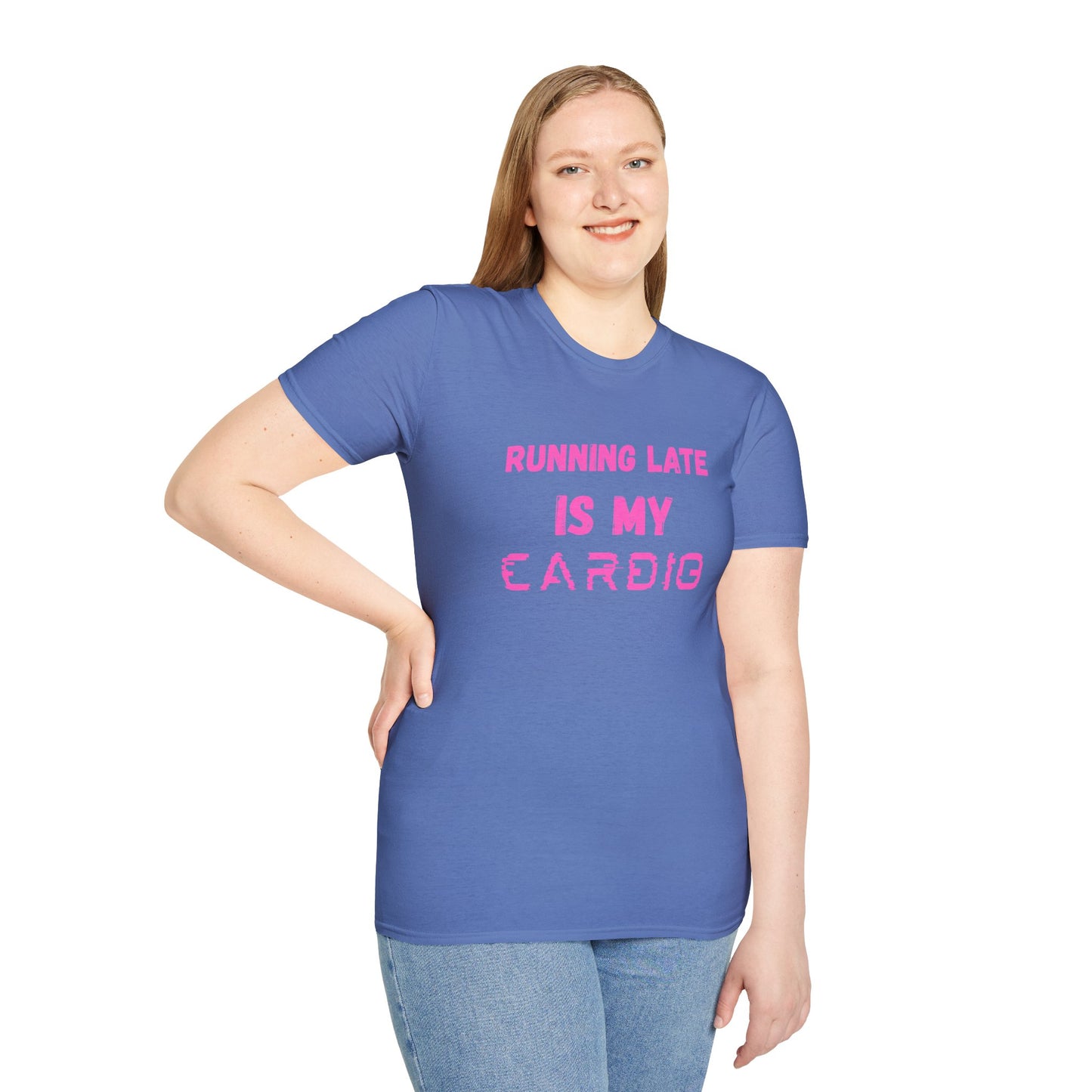 Funny Running Late Unisex T-Shirt - Softstyle Casual Tee