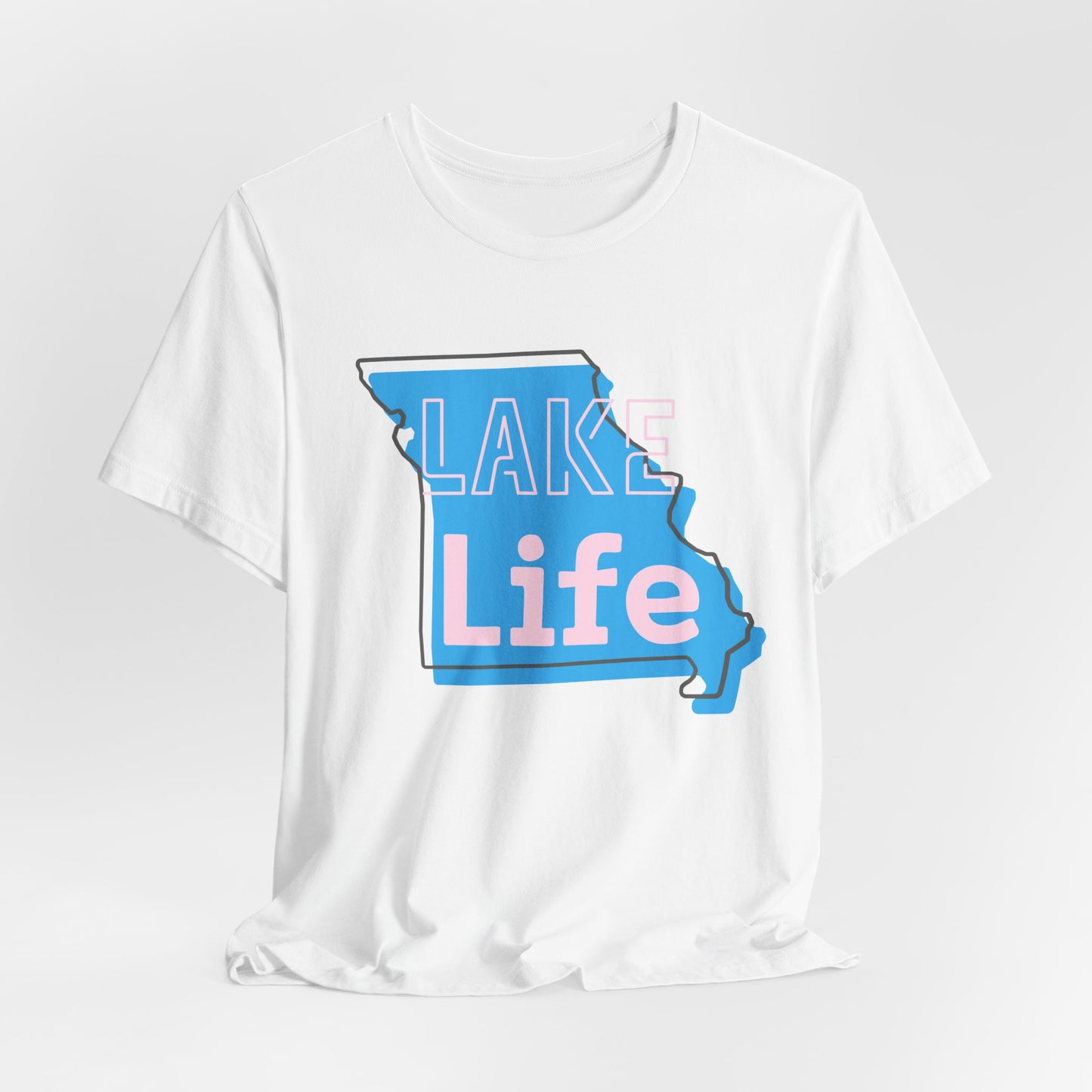 Missouri Lake Life Unisex Jersey Tee | Summer Shirt, Vacation Wear, Casual Outfit, Nature Lover Gift, Lake House Apparel
