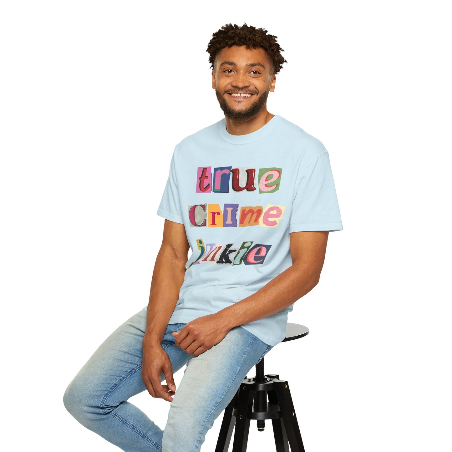 True Crime Junkie Unisex Garment-Dyed T-Shirt - Perfect for Crime Lovers & Casual Wear
