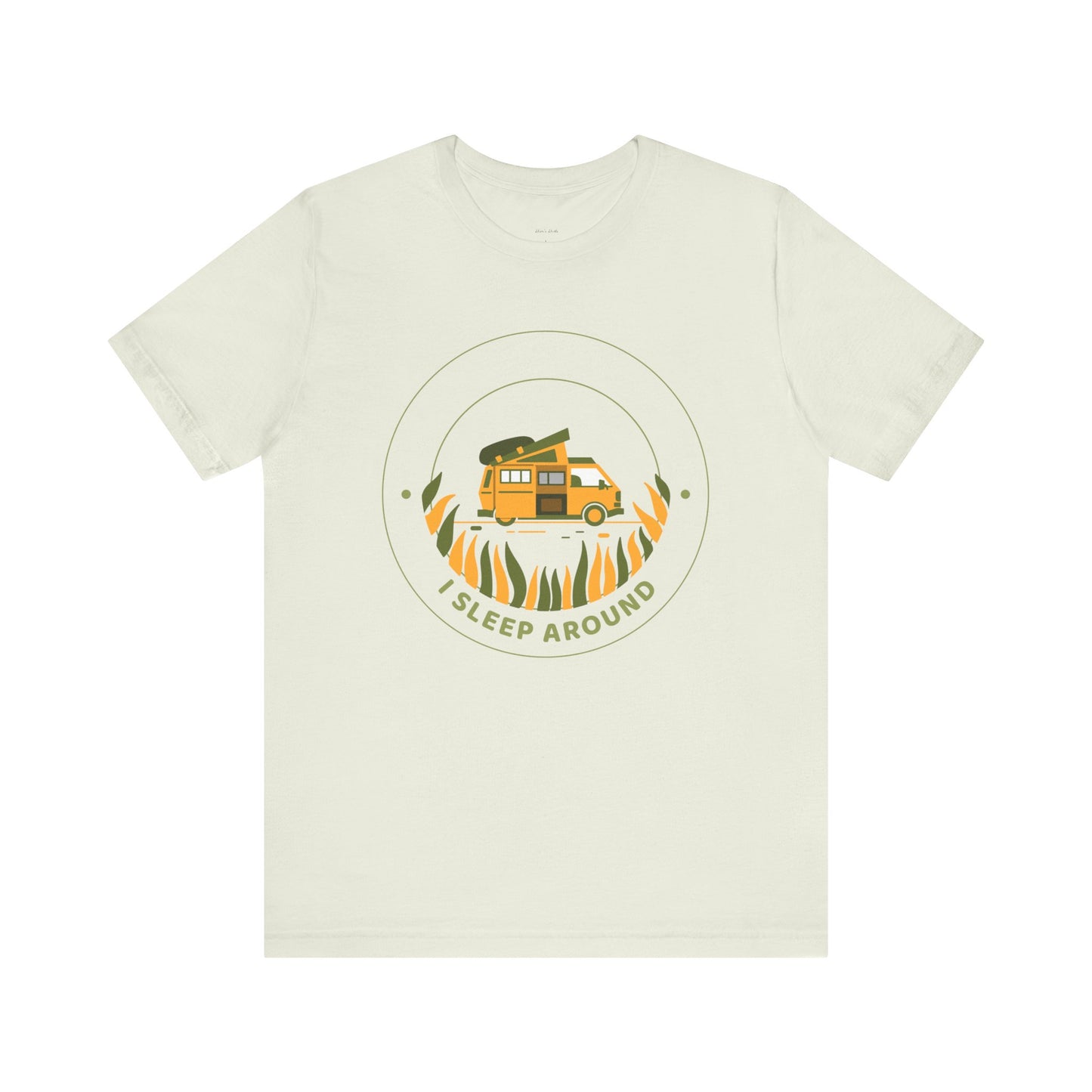 I Sleep Around Van Life Tee - Unisex Short Sleeve T-Shirt for Adventure Lovers