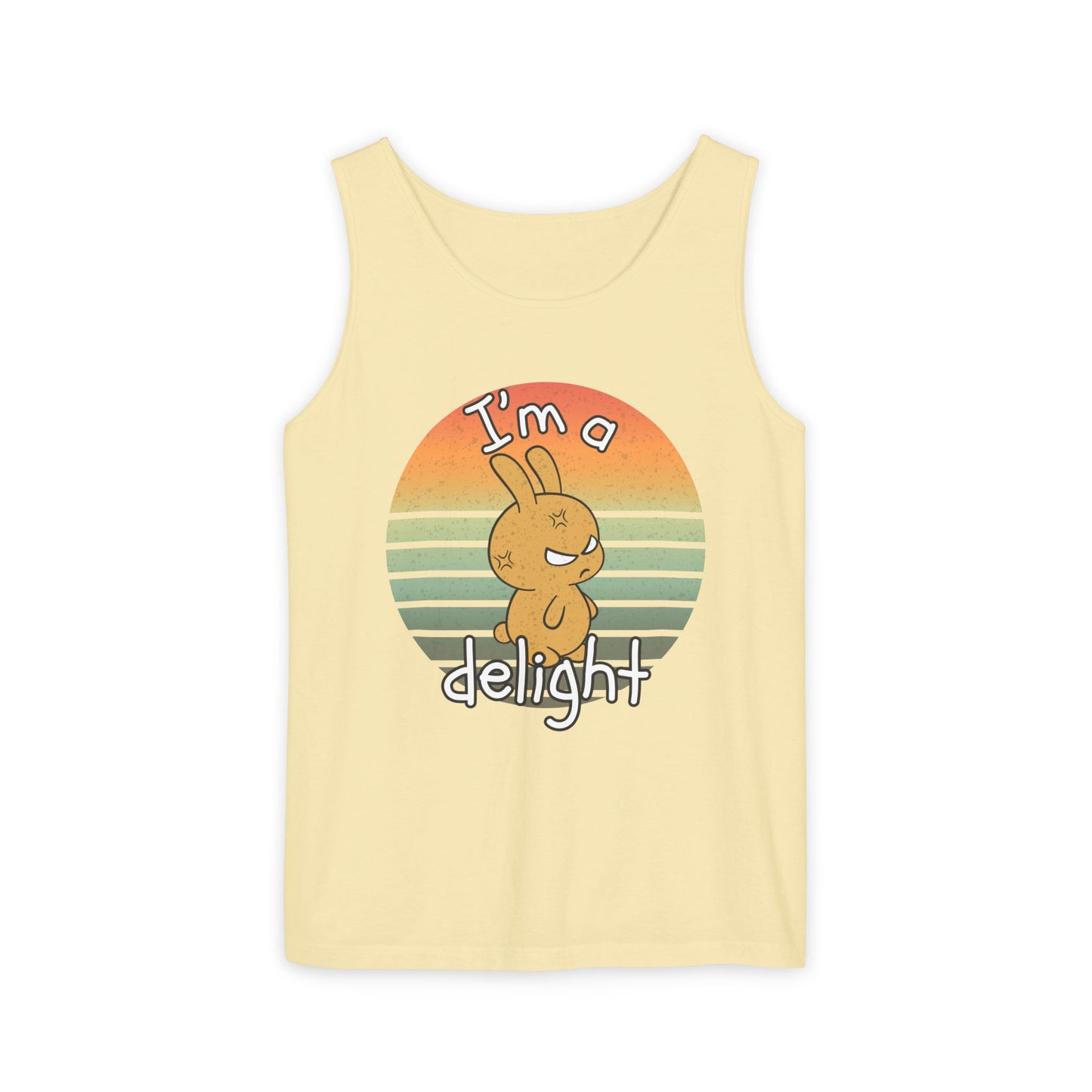 Funny I'm A Delight, Angry Bunny Tank Top