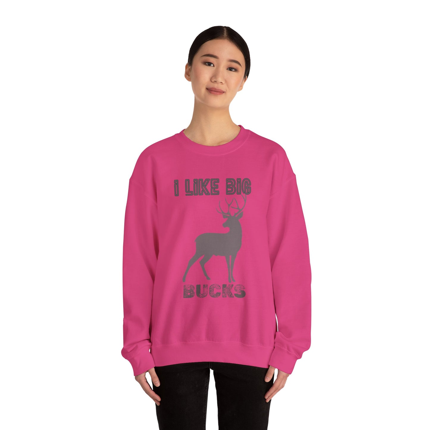 I Like Big Bucks Unisex Heavy Blend Crewneck Sweatshirt