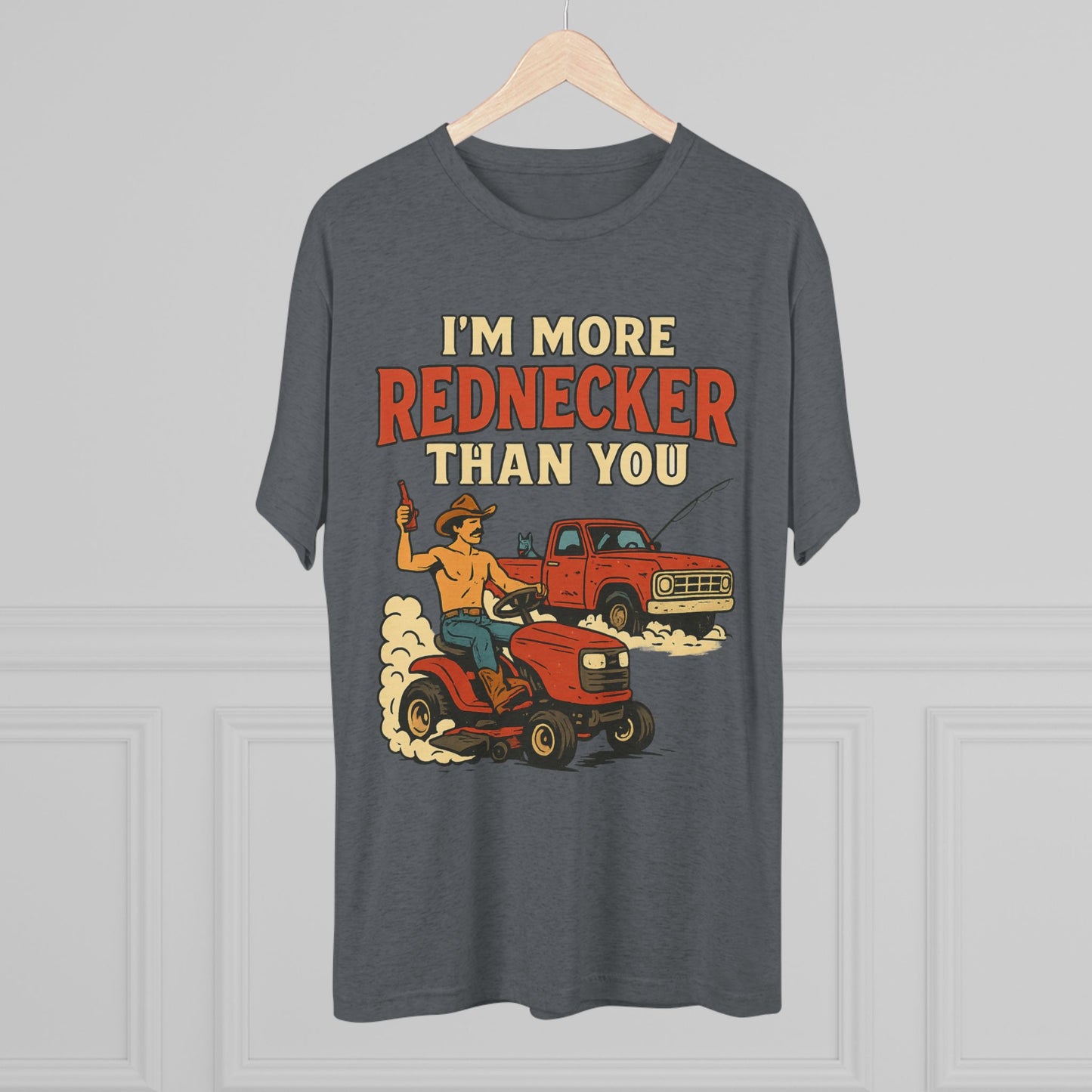 Rednecker Humor Crew Tee, Funny T-Shirt for Country Lovers, Unisex Graphic Shirt, Gift for Farmers, Outdoorsy Style Tee