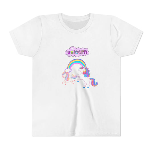 Youth Unicorn Tee, Kids Graphic T-Shirt, Rainbow Unicorn Tee, Magical Shirt for Children, Birthday Gift for Kids