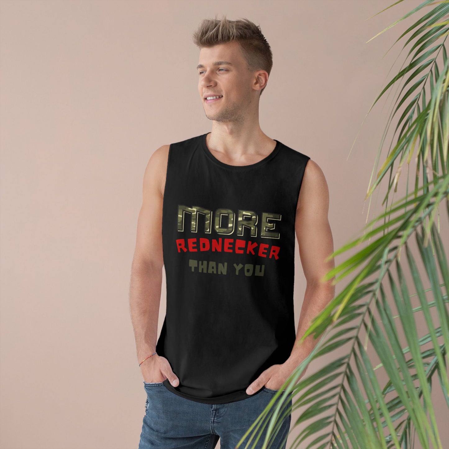 Unisex Rednecker Tank Top | Funny Graphic Sleeveless Shirt | Perfect Gift for Outdoor Lovers, BBQ Fans, Country Music Events