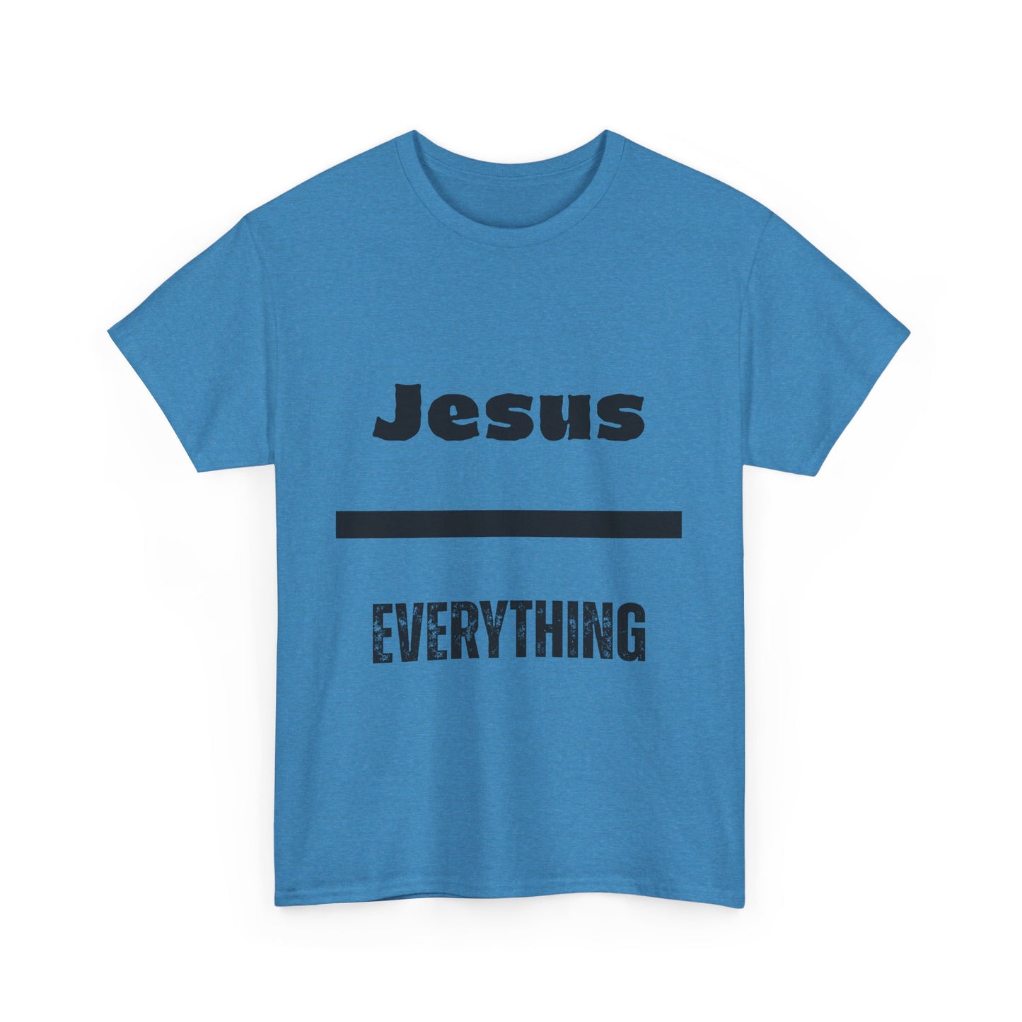 Unisex Heavy Cotton Tee - 'Jesus Over Everything' Inspirational Tee