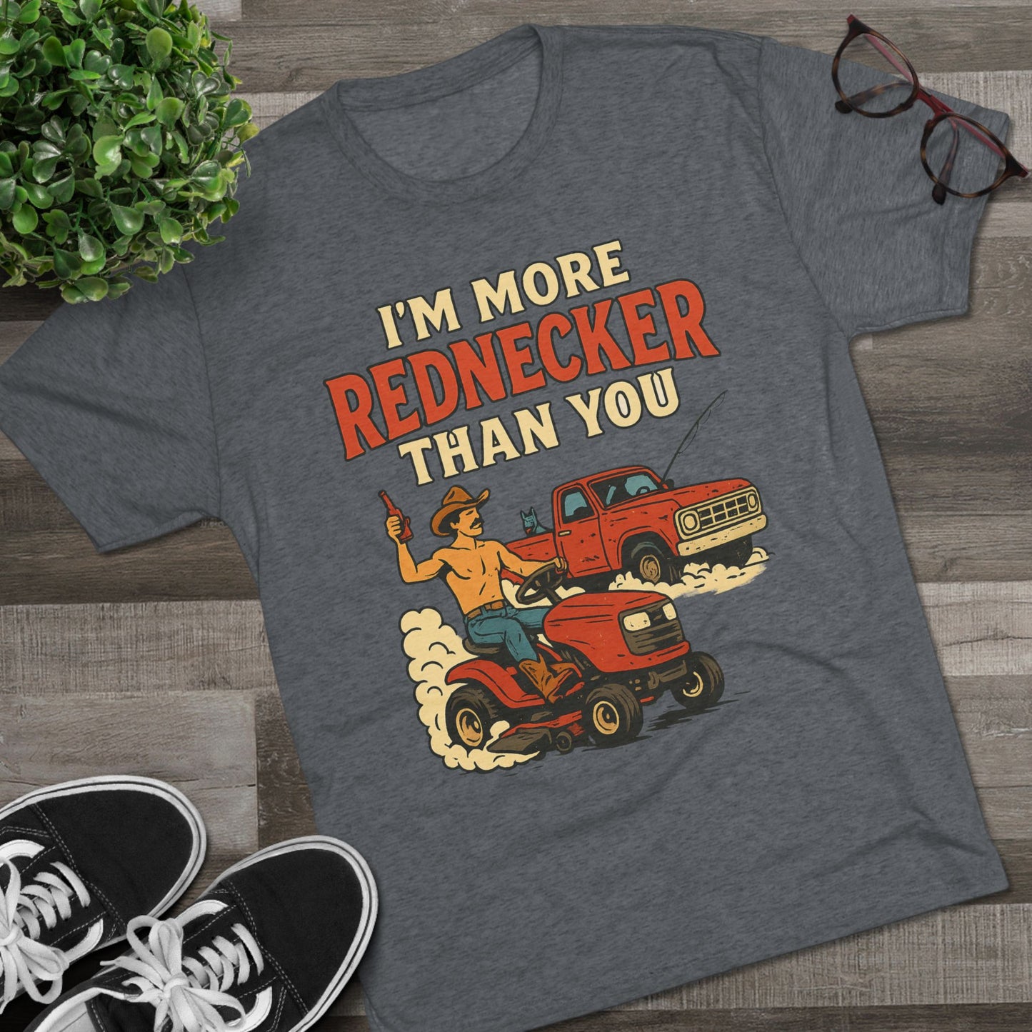 Rednecker Humor Crew Tee, Funny T-Shirt for Country Lovers, Unisex Graphic Shirt, Gift for Farmers, Outdoorsy Style Tee