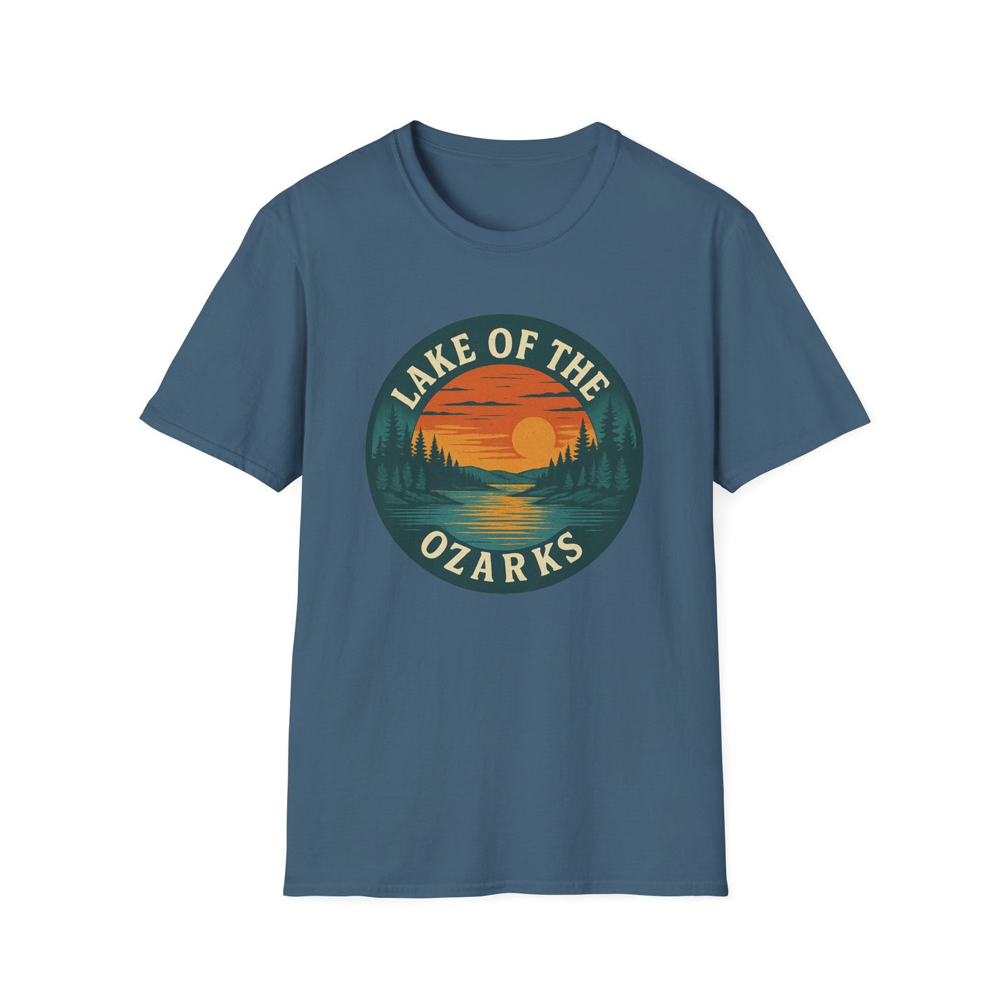 Lake of the Ozarks Sunset T-Shirt, Unisex Nature Tee, Vacation Wear, Lakeside Memories, Gift for Outdoor Lovers