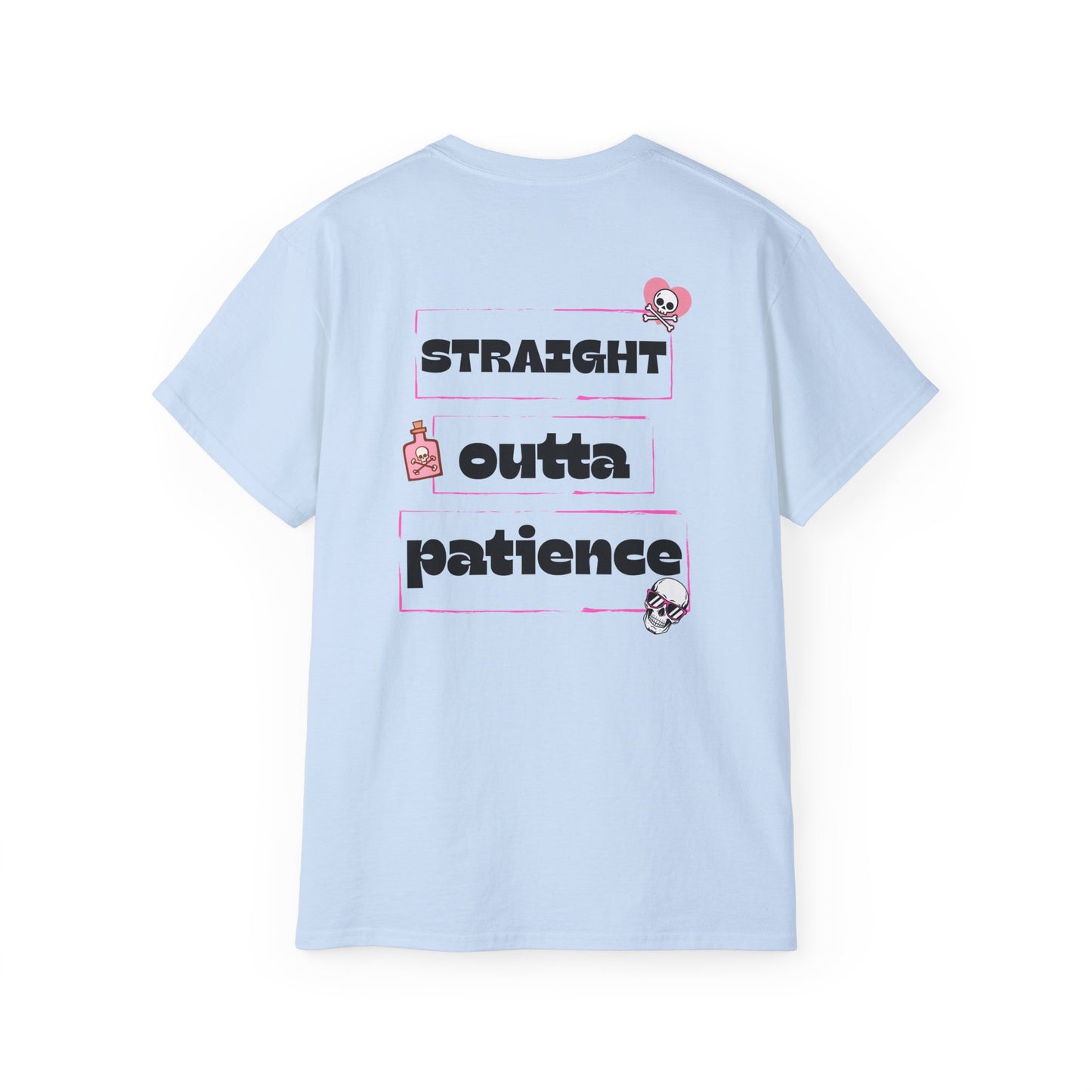 Unisex Ultra Cotton Tee - Straight Outta Patience Graphic Shirt, Fun Casual Wear, Gifts for Friends, Comfortable Everyday Tee, Perfect [...]