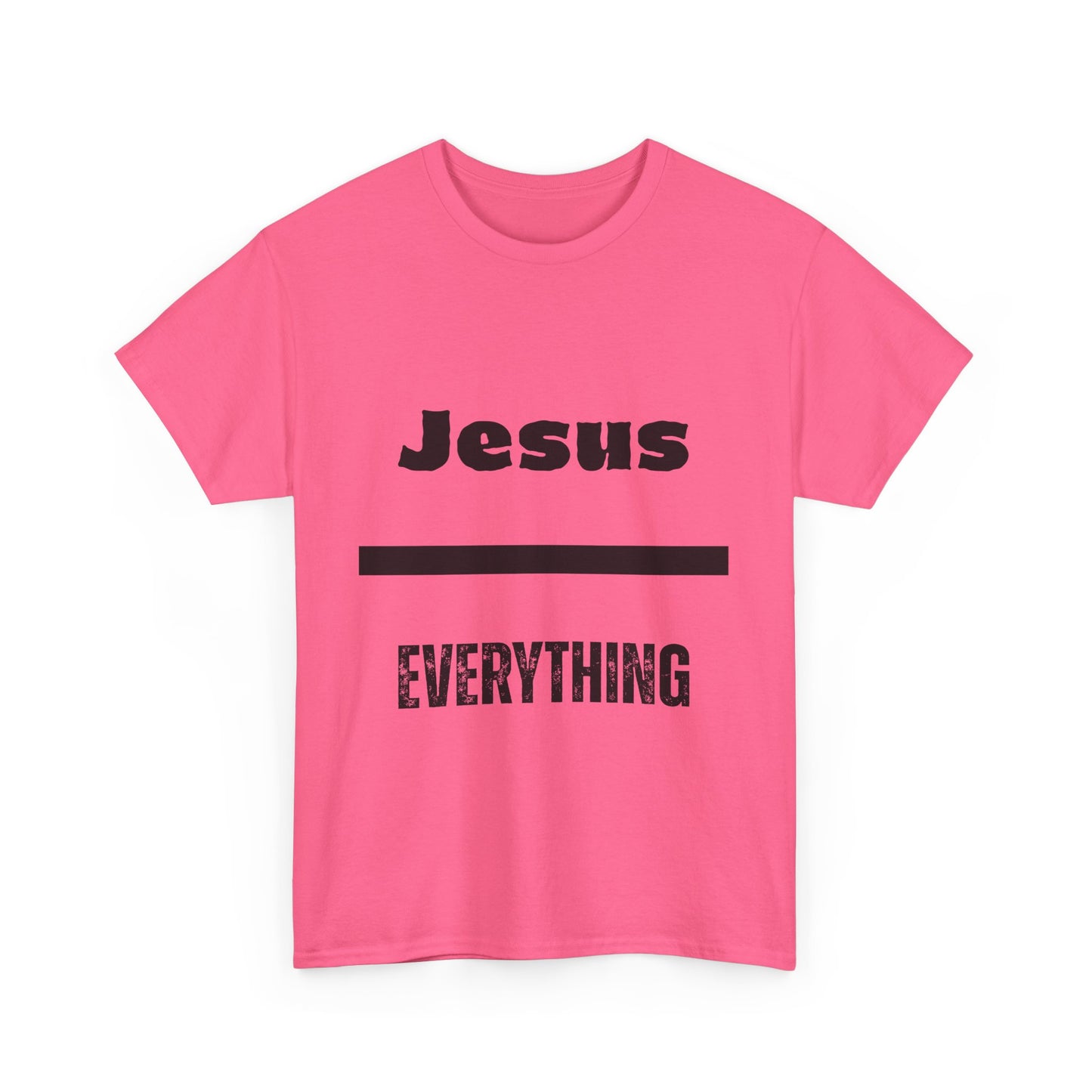 Unisex Heavy Cotton Tee - 'Jesus Over Everything' Inspirational Tee