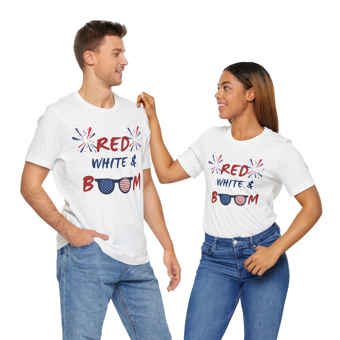 4th of July Red White & Boom Tee, Patriotic T-Shirt, Summer Celebration Shirt, USA Independence Day Apparel, BBQ & Fireworks Top