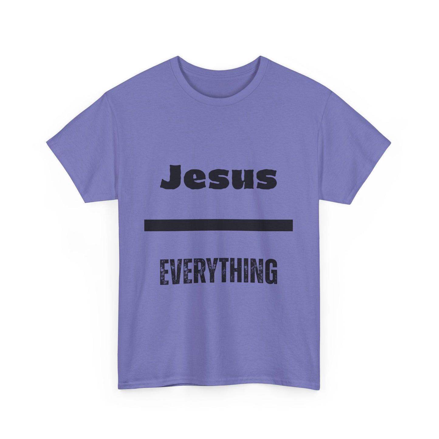 Unisex Heavy Cotton Tee - 'Jesus Over Everything' Inspirational Tee