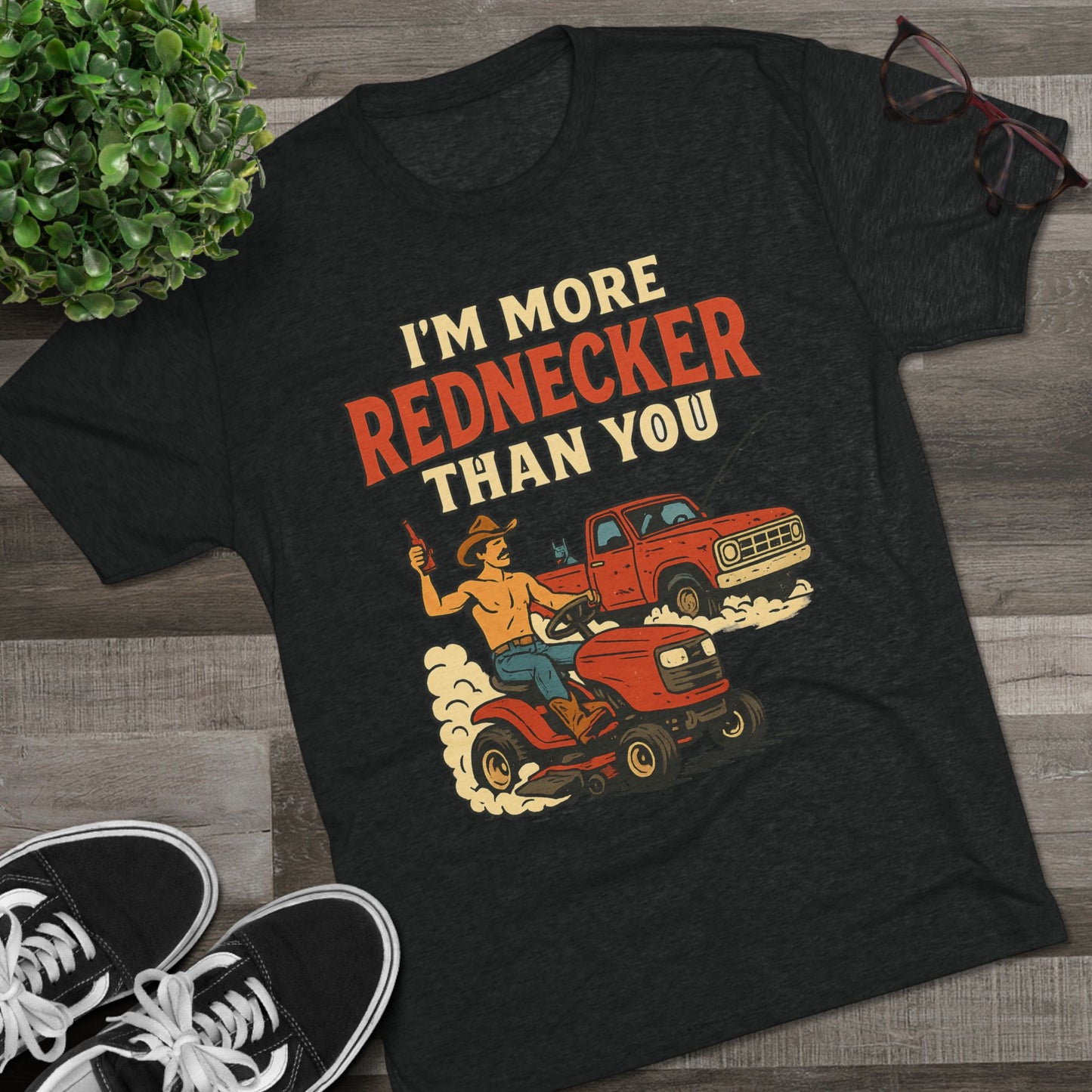 Rednecker Humor Crew Tee, Funny T-Shirt for Country Lovers, Unisex Graphic Shirt, Gift for Farmers, Outdoorsy Style Tee
