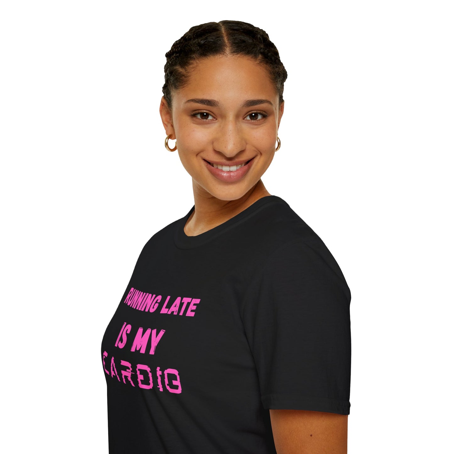 Funny Running Late Unisex T-Shirt - Softstyle Casual Tee