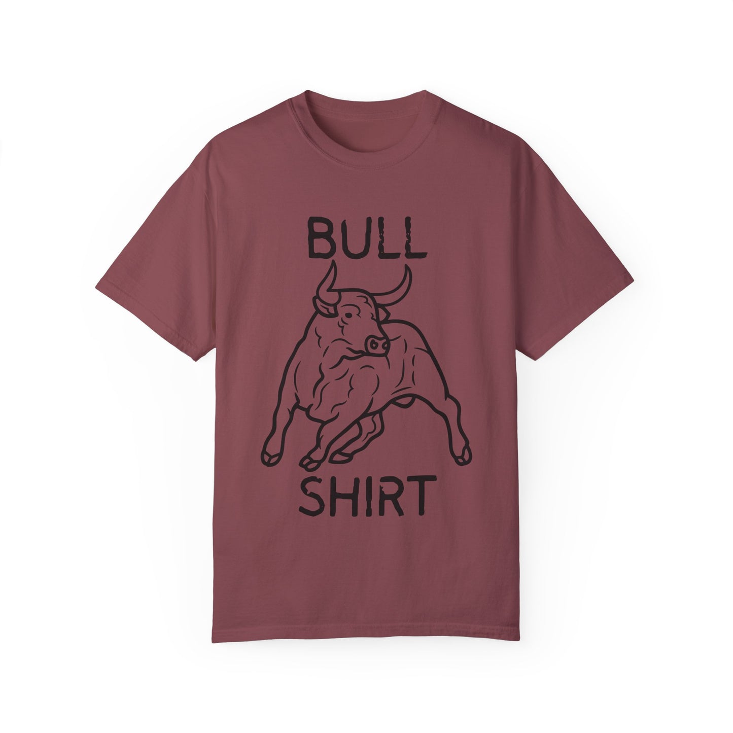 Funny Unisex Bull Shirt - Comfy Garment-Dyed Tee for Casual Wear