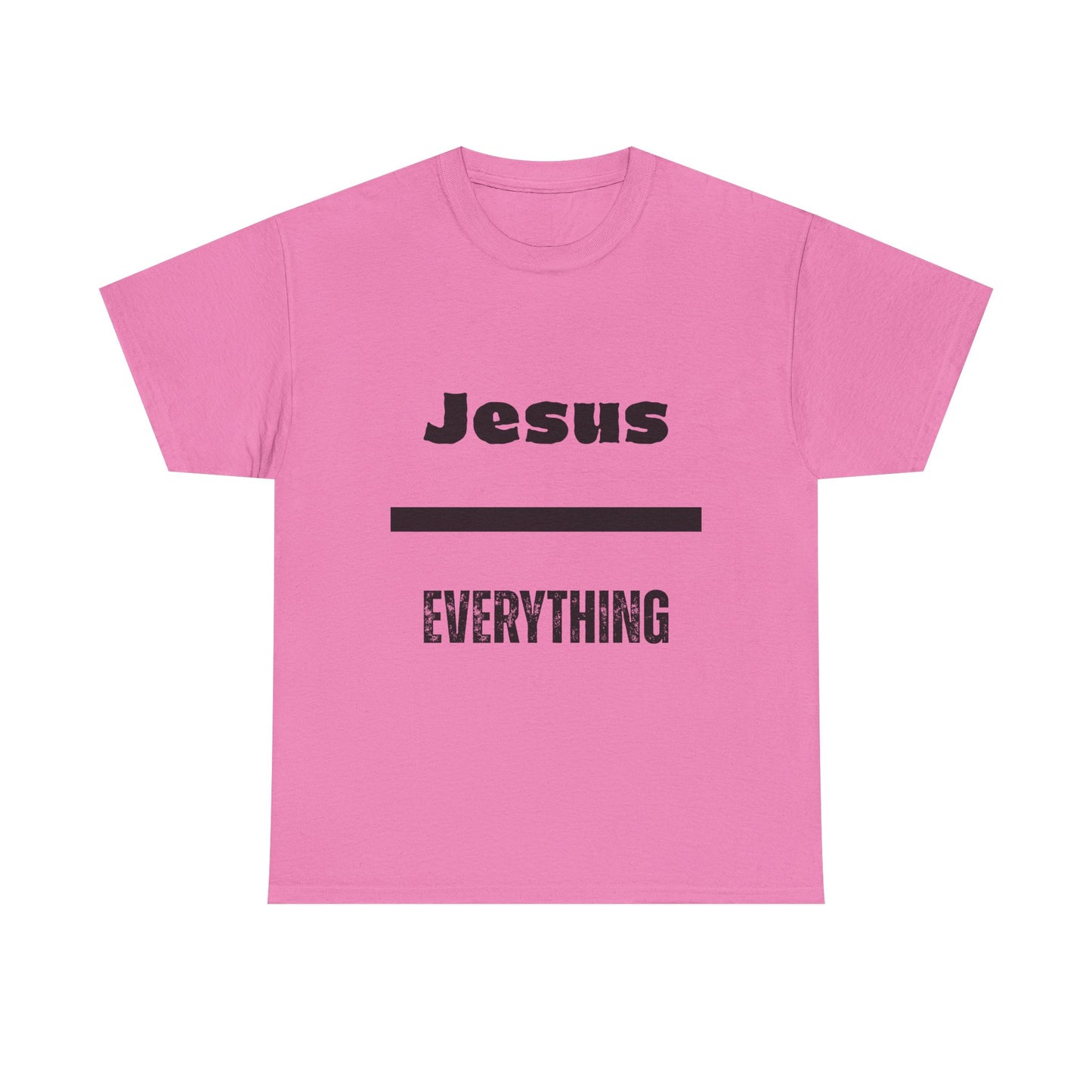 Unisex Heavy Cotton Tee - 'Jesus Over Everything' Inspirational Tee