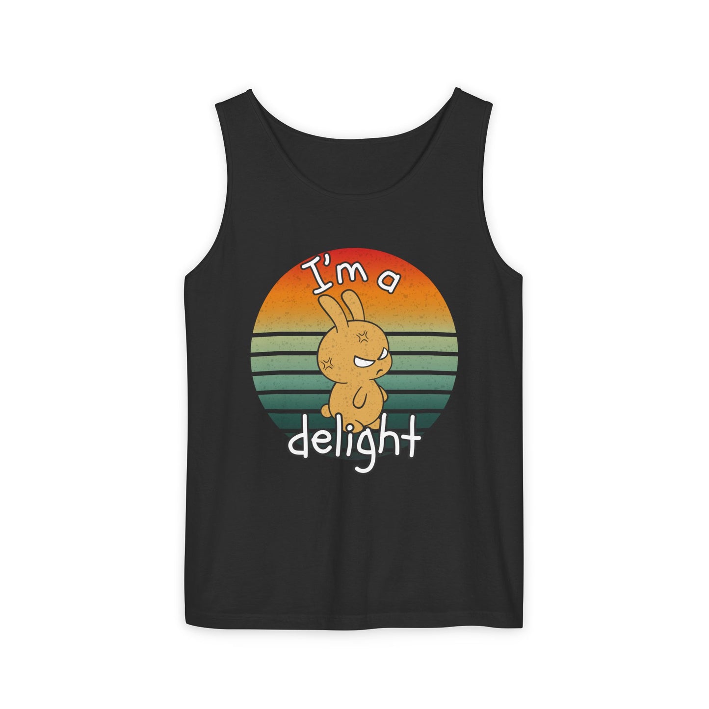 Funny I'm A Delight, Angry Bunny Tank Top