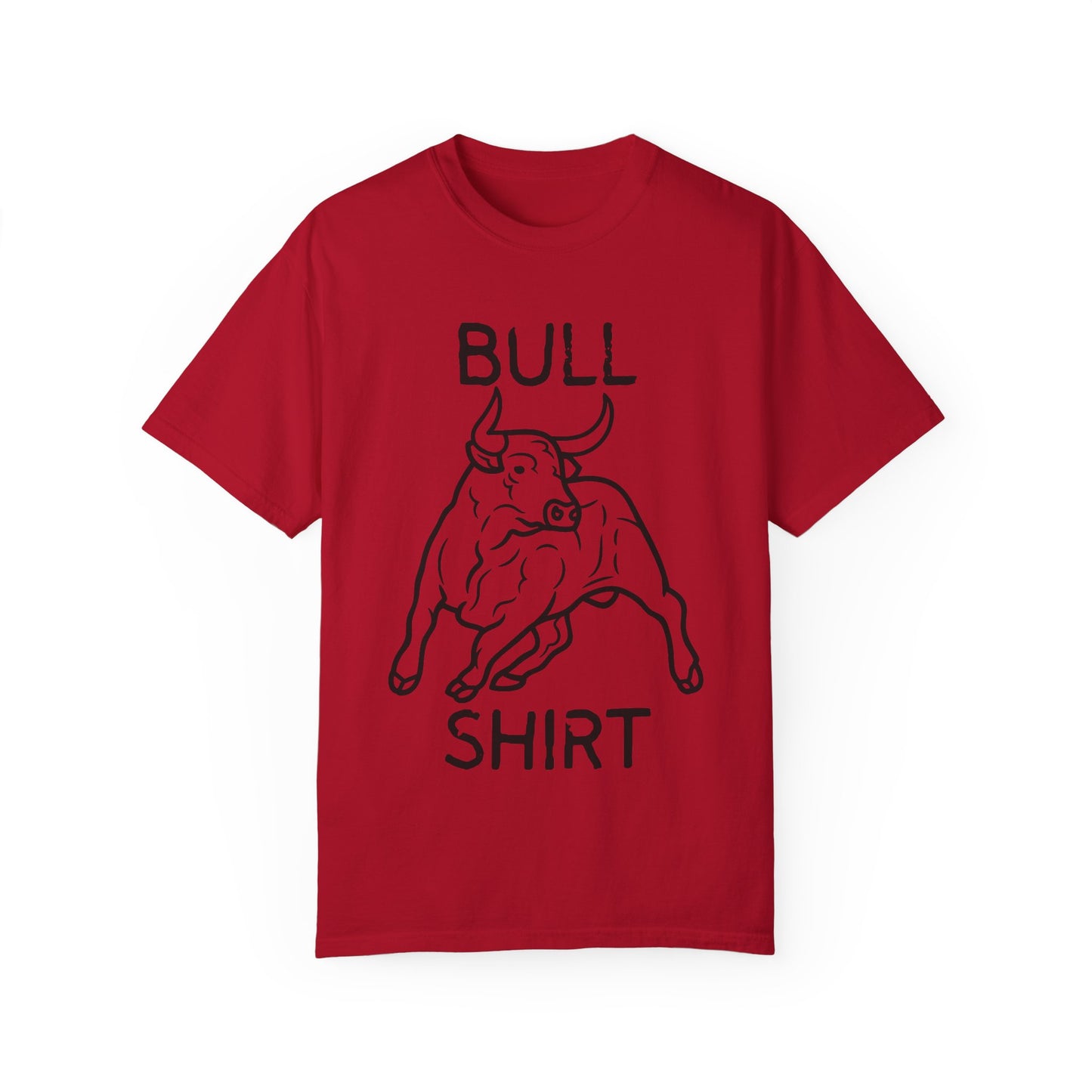 Funny Unisex Bull Shirt - Comfy Garment-Dyed Tee for Casual Wear