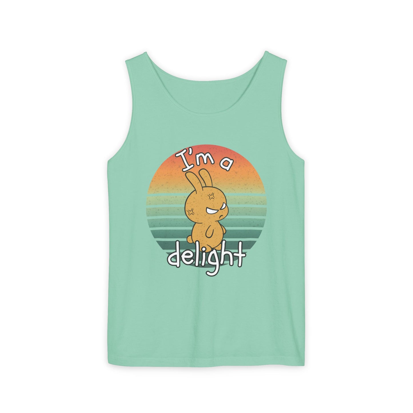 Funny I'm A Delight, Angry Bunny Tank Top