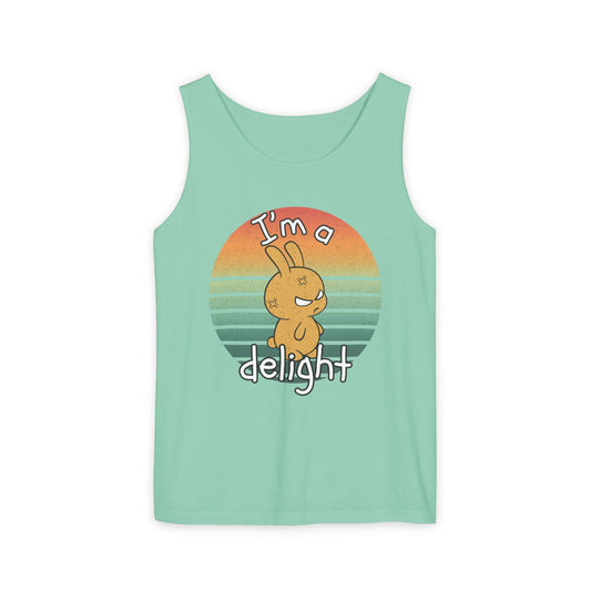 Funny I'm A Delight, Angry Bunny Tank Top