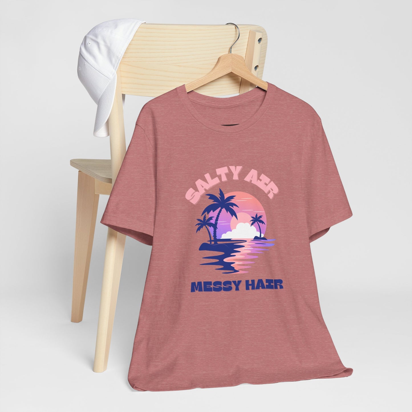 Salty Air Messy Hair T-Shirt - Unisex Beach Vibe Tee