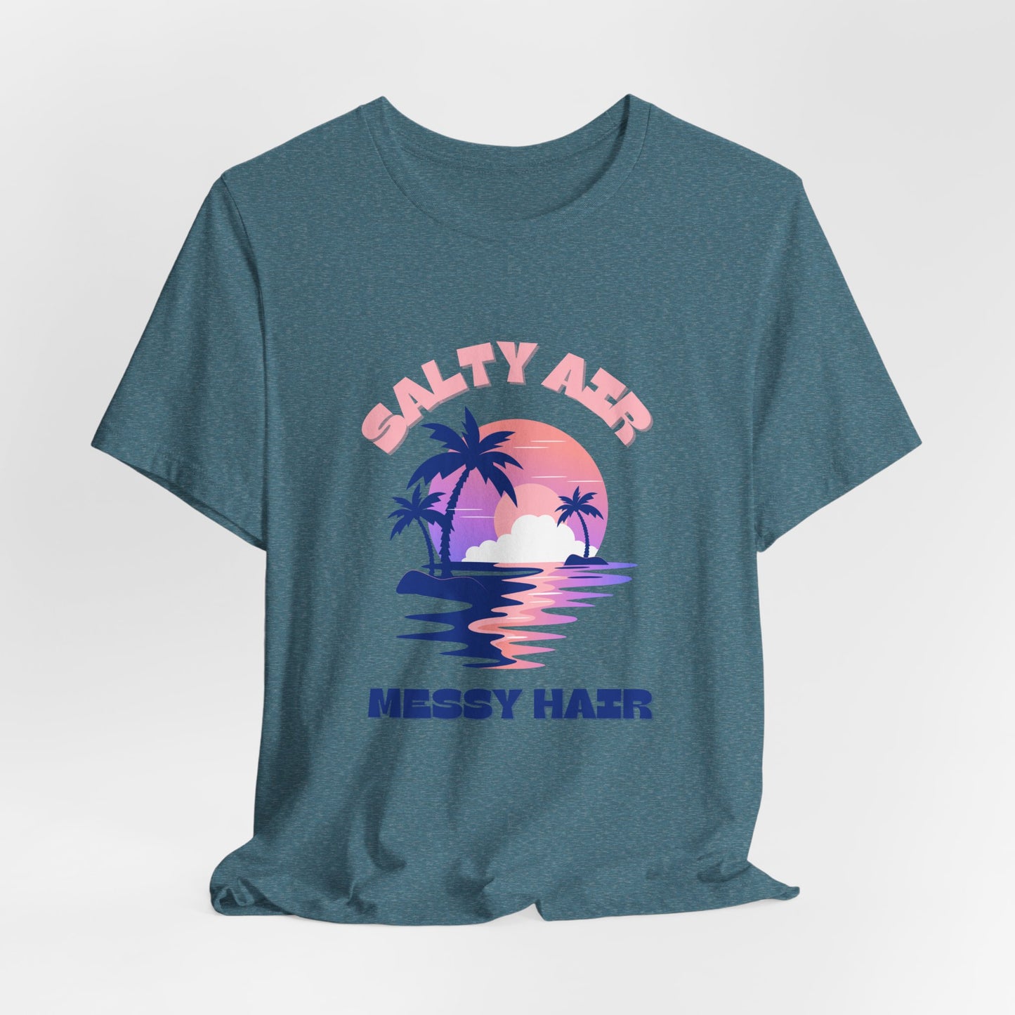 Salty Air Messy Hair T-Shirt - Unisex Beach Vibe Tee