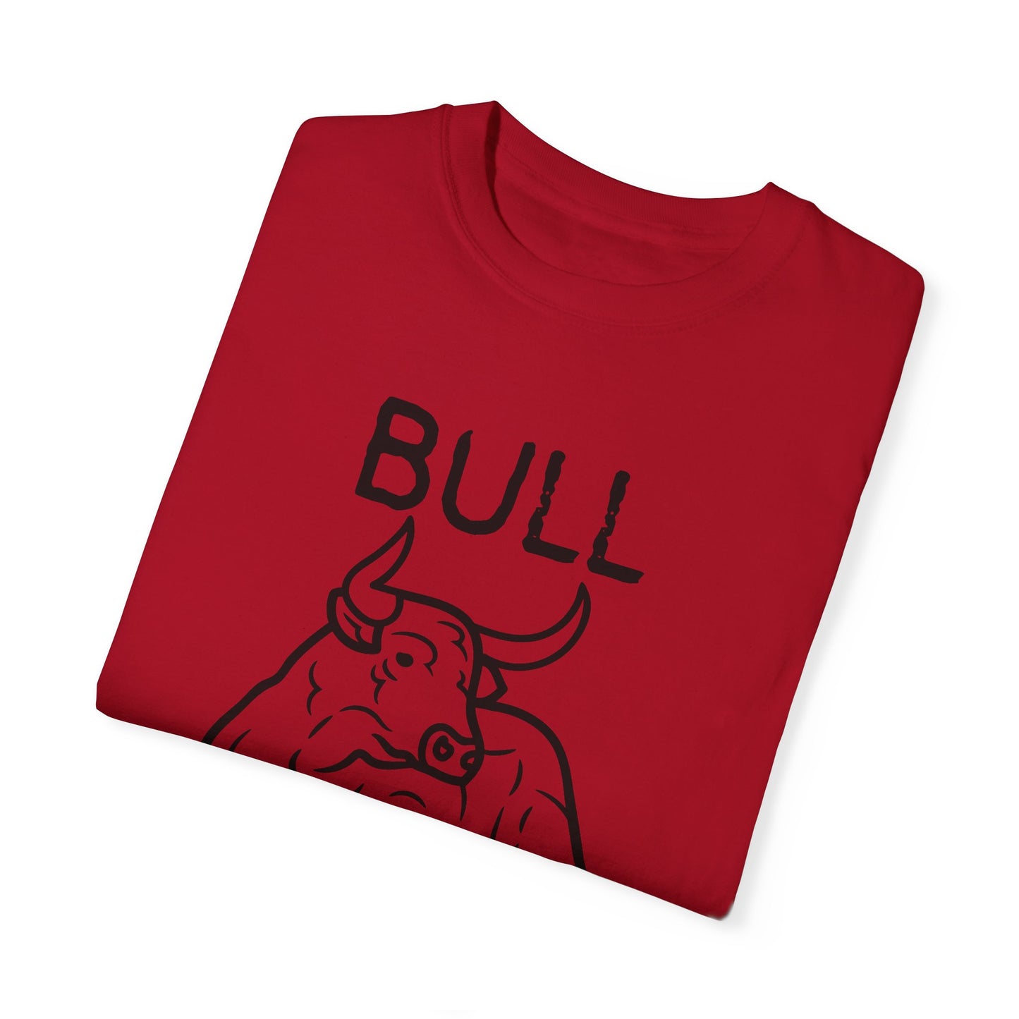 Funny Unisex Bull Shirt - Comfy Garment-Dyed Tee for Casual Wear