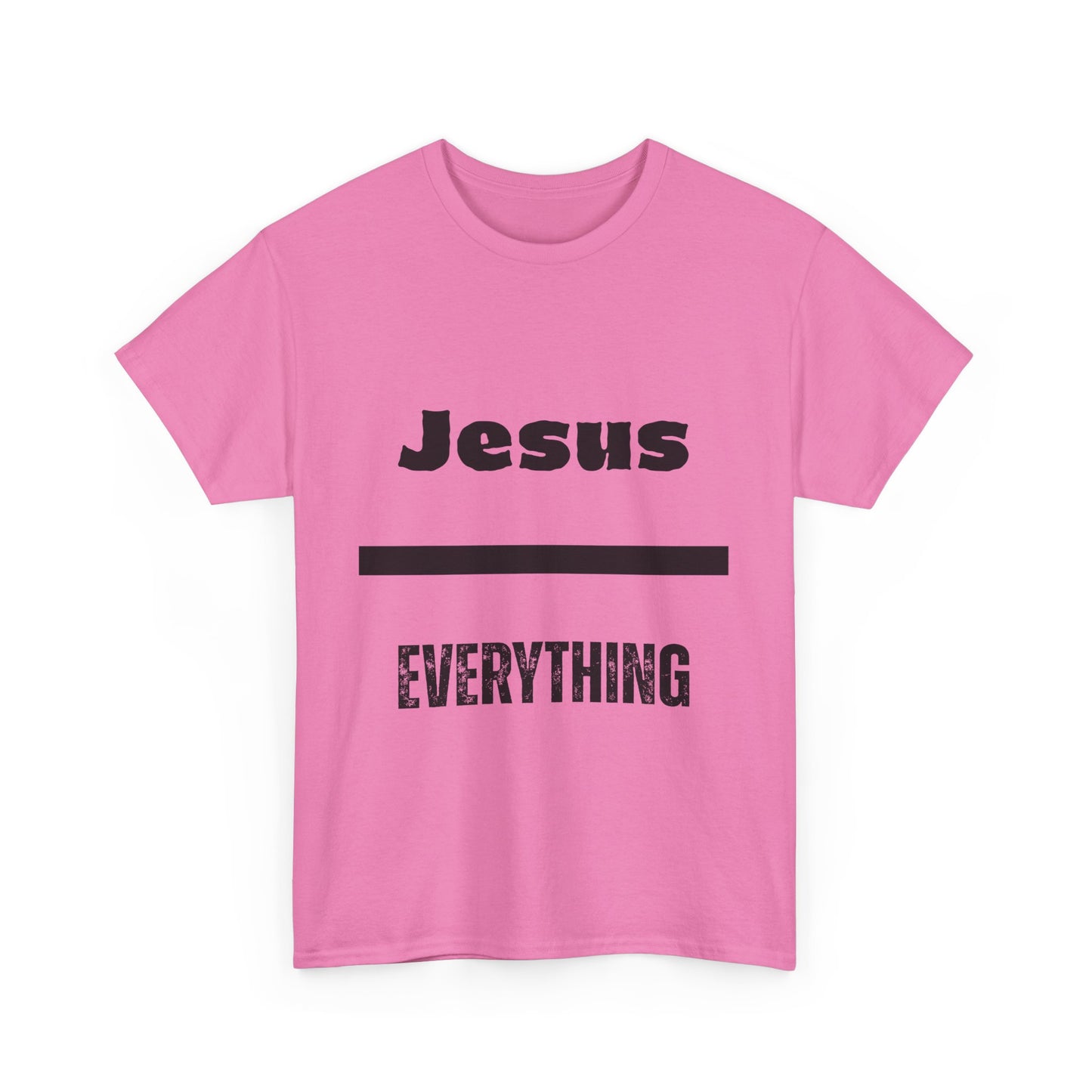 Unisex Heavy Cotton Tee - 'Jesus Over Everything' Inspirational Tee