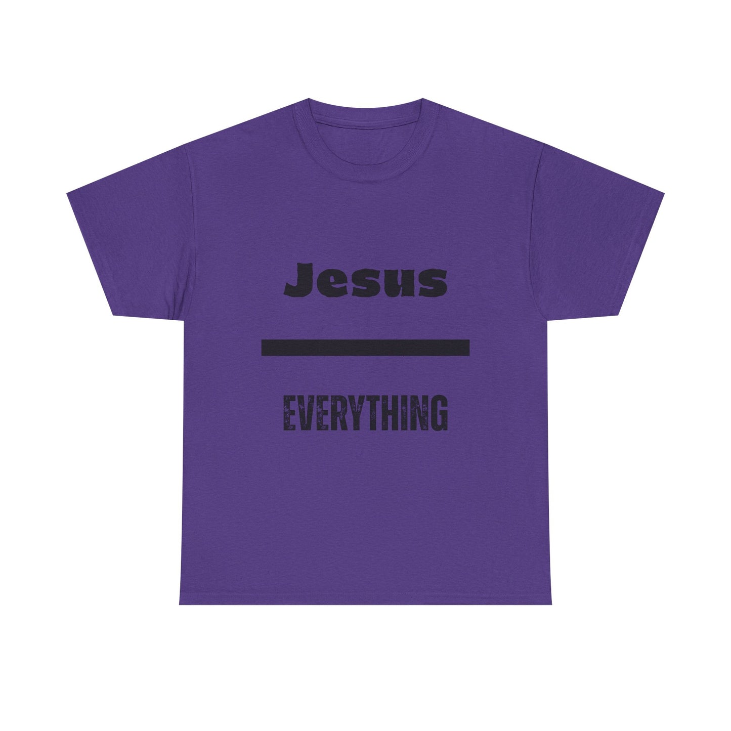 Unisex Heavy Cotton Tee - 'Jesus Over Everything' Inspirational Tee