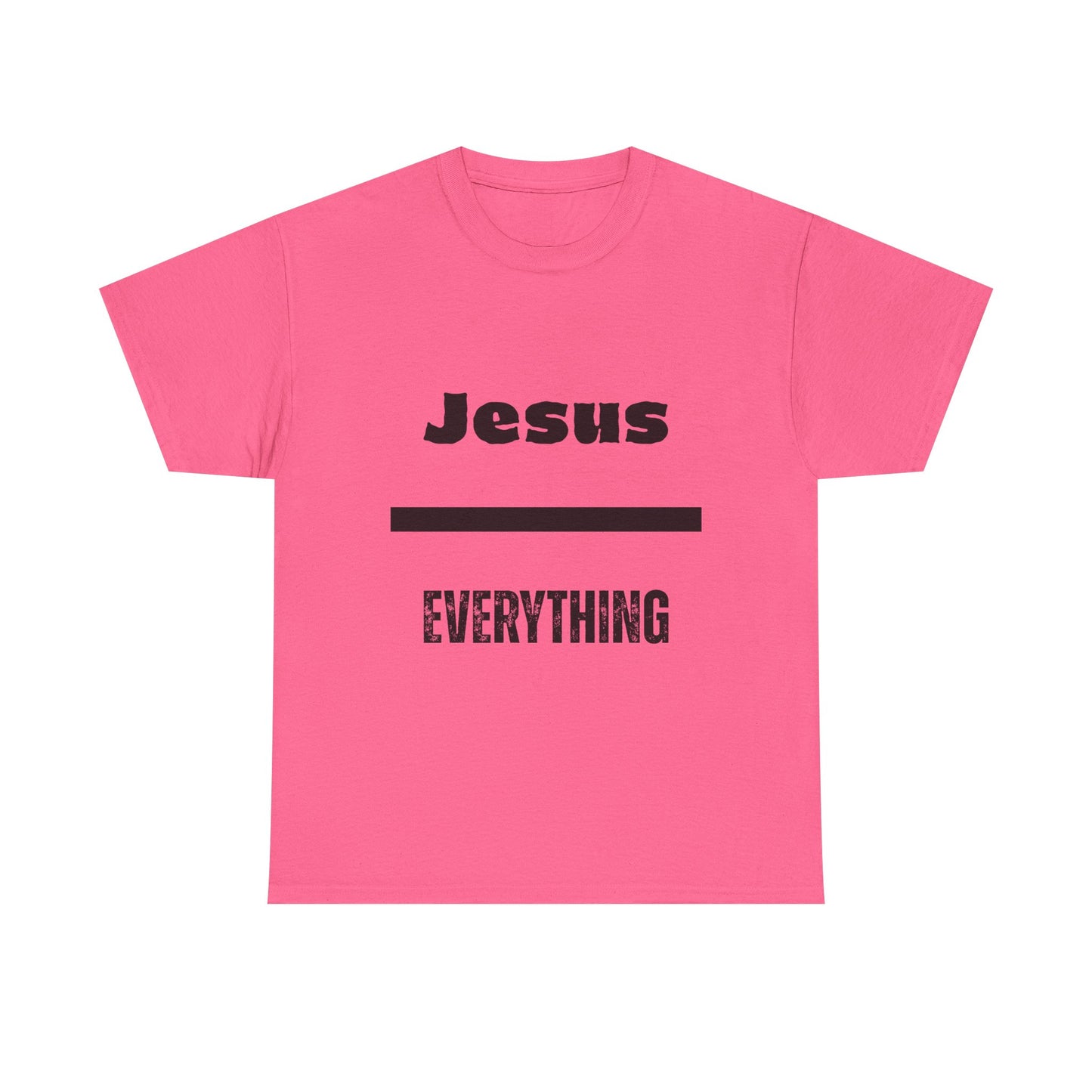 Unisex Heavy Cotton Tee - 'Jesus Over Everything' Inspirational Tee