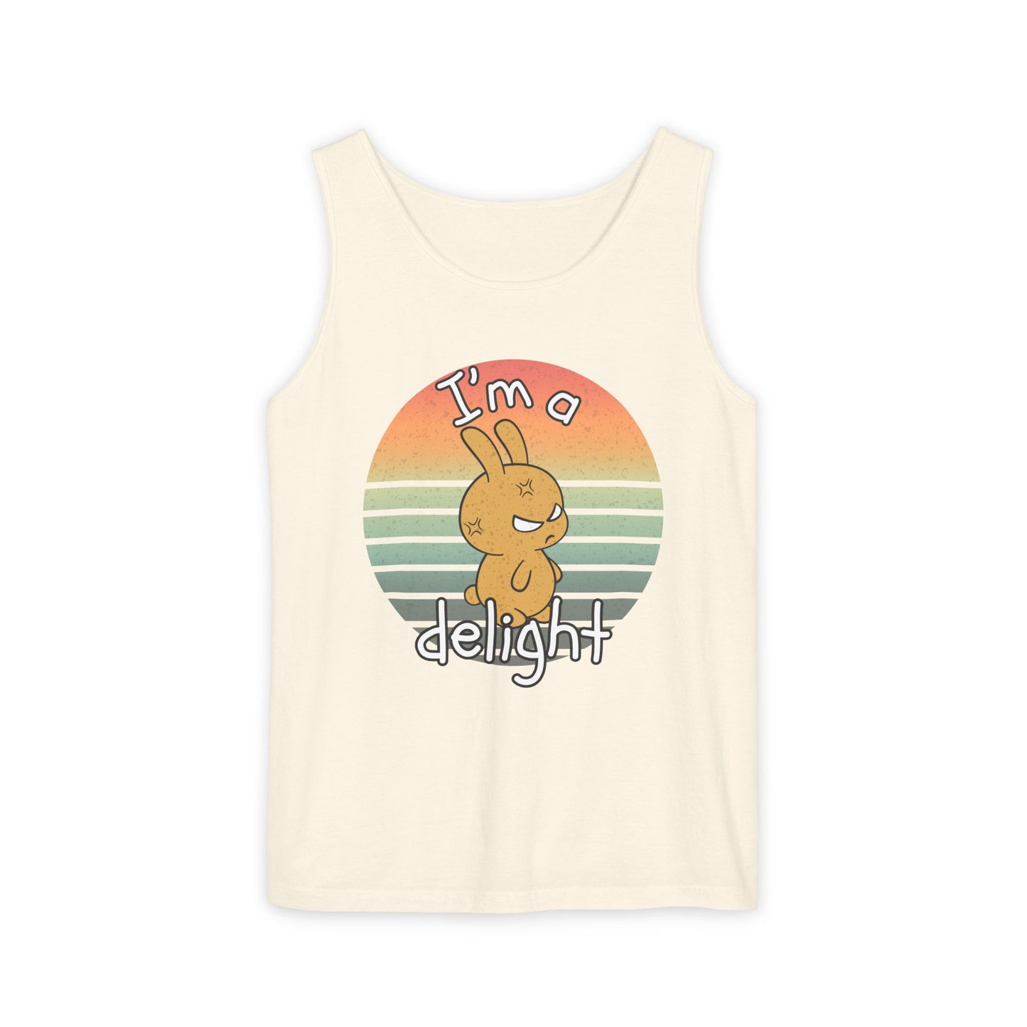 Funny I'm A Delight, Angry Bunny Tank Top