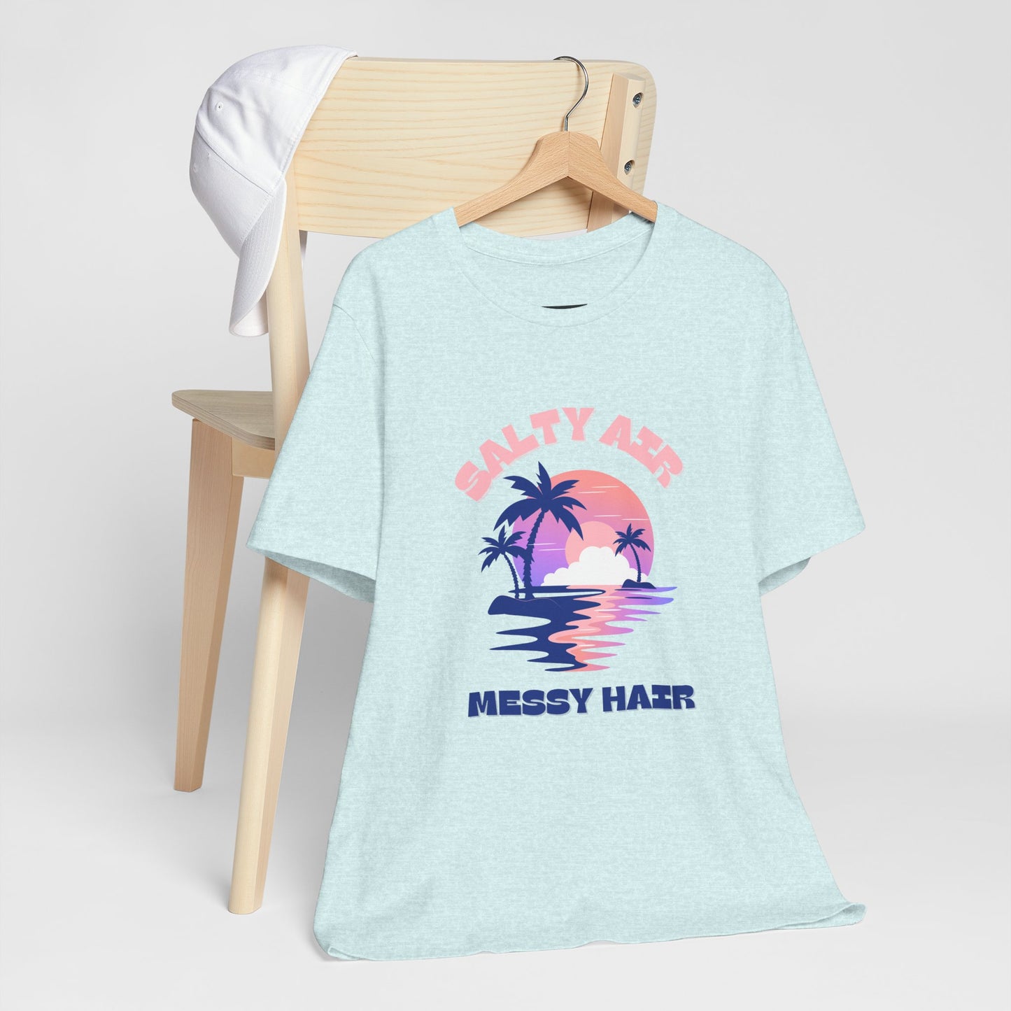 Salty Air Messy Hair T-Shirt - Unisex Beach Vibe Tee