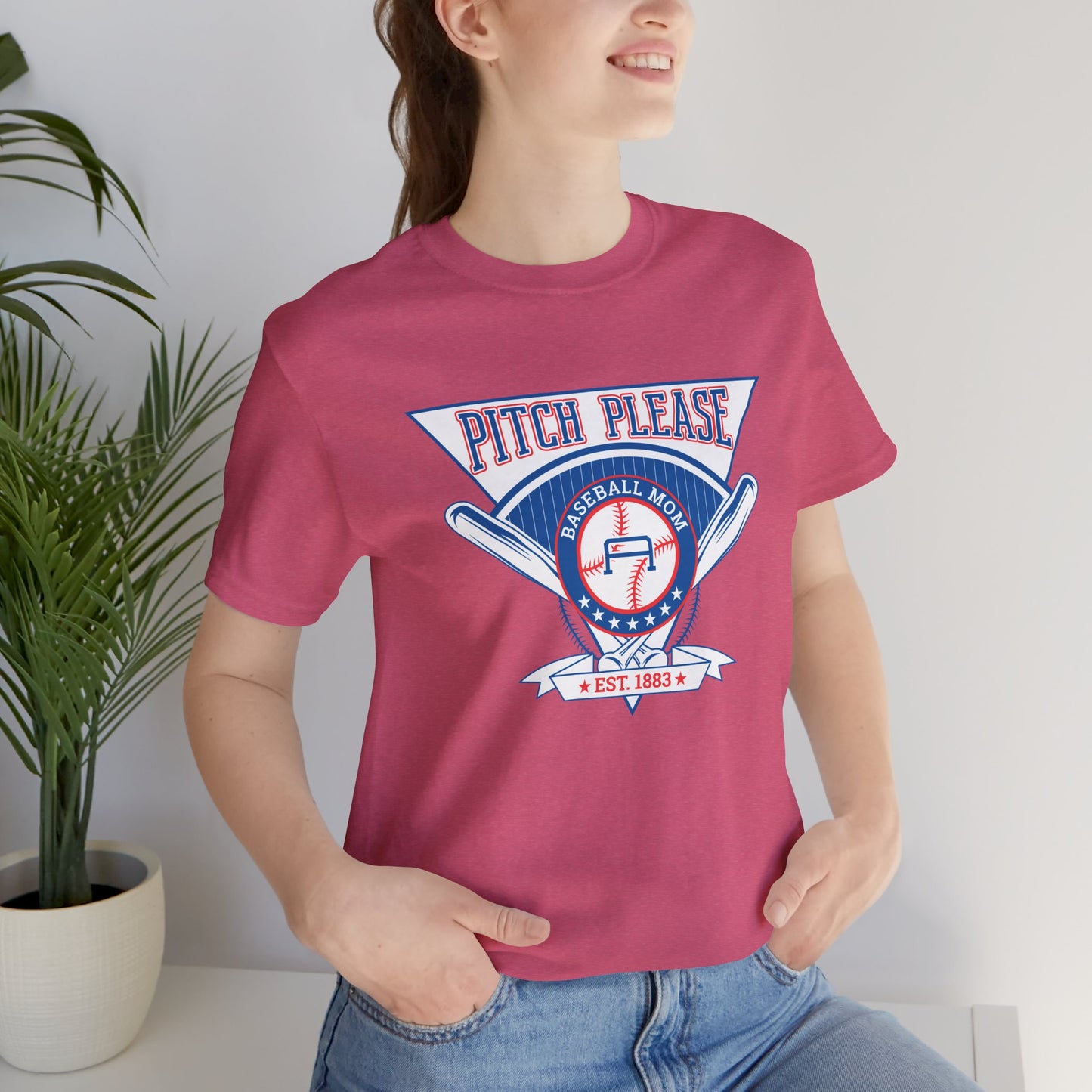 Vintage Baseball Graphic Tee - "Pitch Please" Unisex Jersey Shirt
