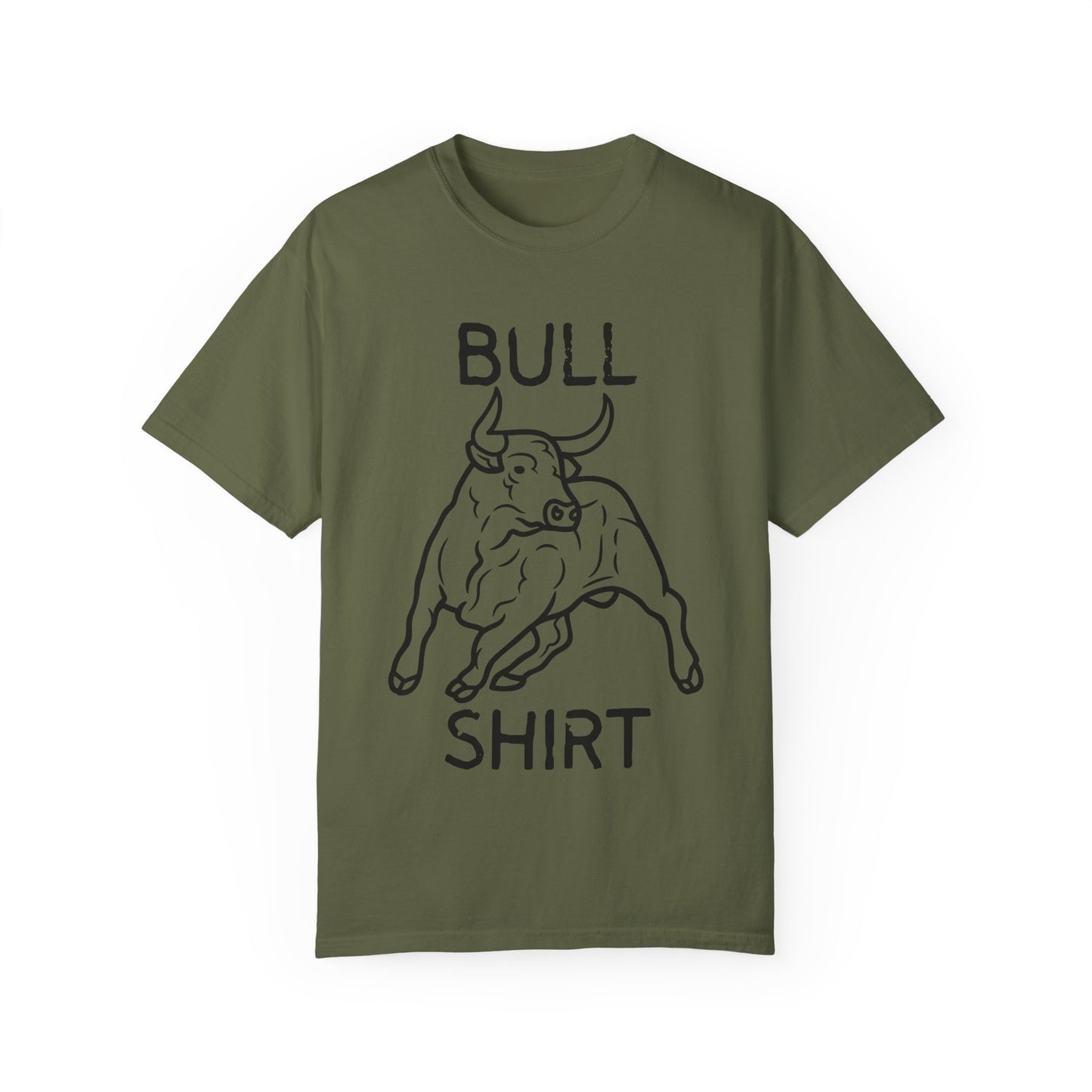Funny Unisex Bull Shirt - Comfy Garment-Dyed Tee for Casual Wear