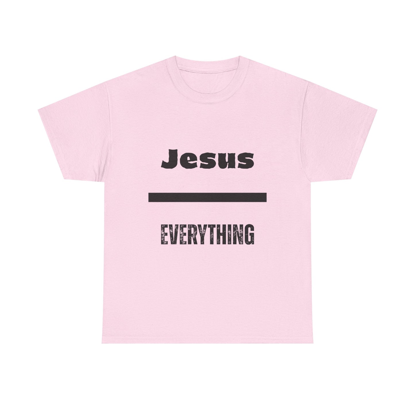 Unisex Heavy Cotton Tee - 'Jesus Over Everything' Inspirational Tee