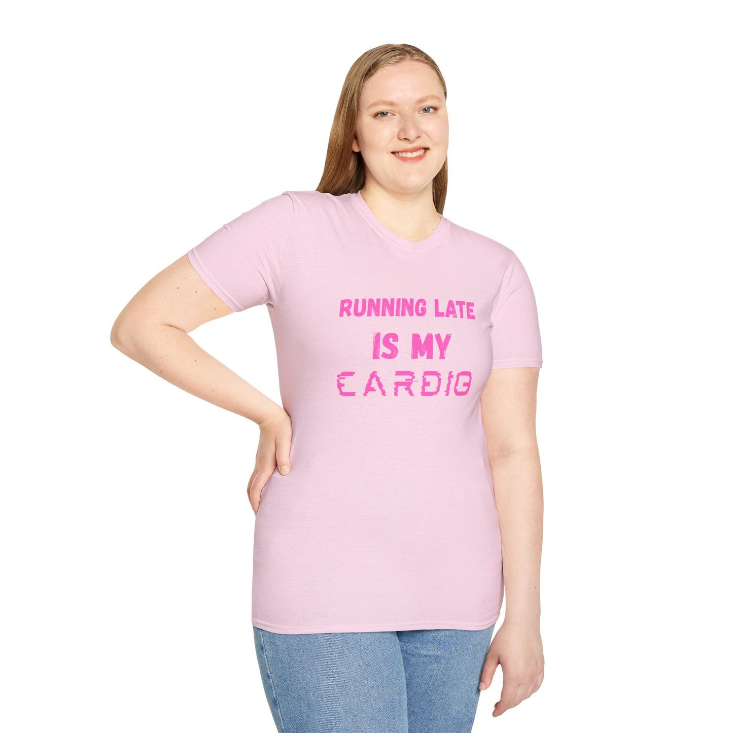 Funny Running Late Unisex T-Shirt - Softstyle Casual Tee
