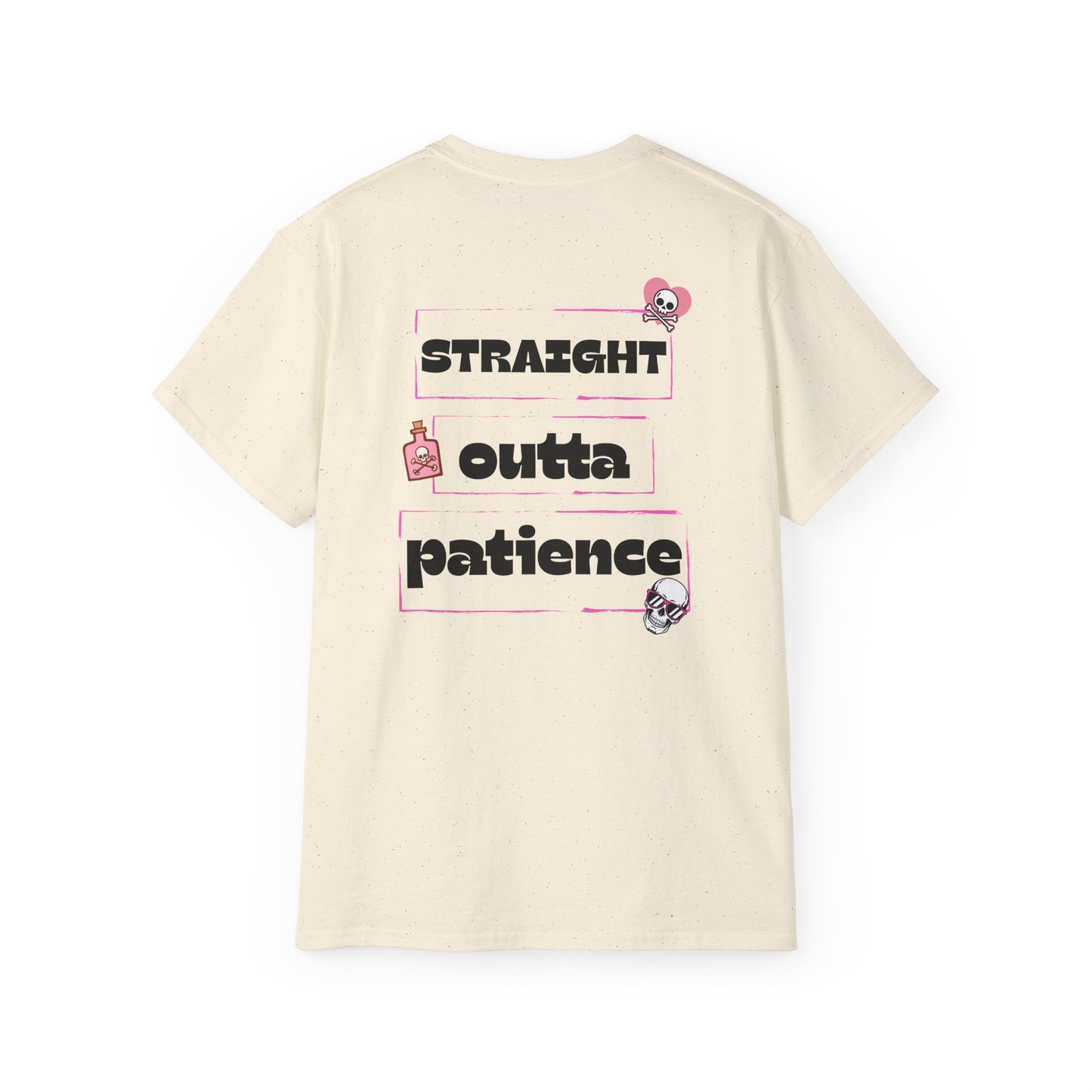 Unisex Ultra Cotton Tee - Straight Outta Patience Graphic Shirt, Fun Casual Wear, Gifts for Friends, Comfortable Everyday Tee, Perfect [...]