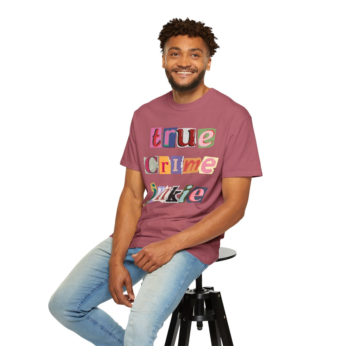 True Crime Junkie Unisex Garment-Dyed T-Shirt - Perfect for Crime Lovers & Casual Wear