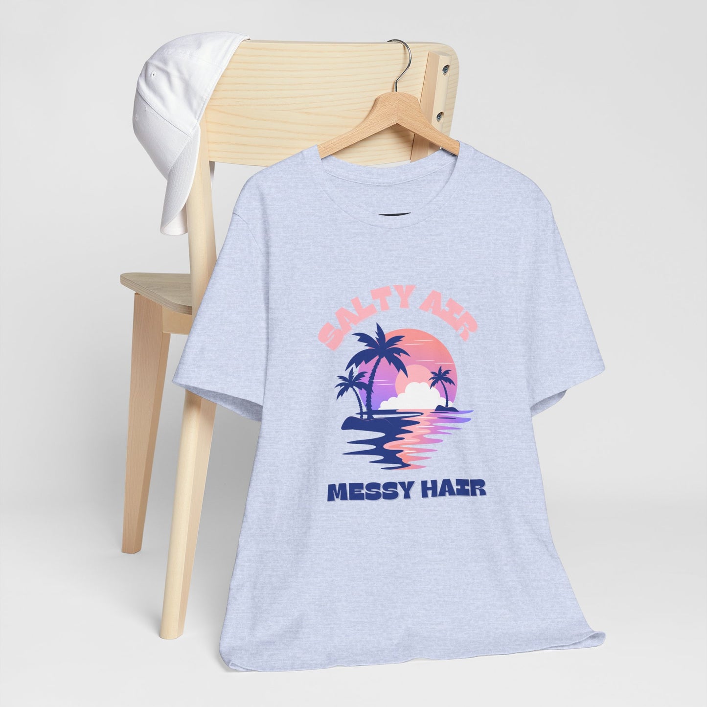 Salty Air Messy Hair T-Shirt - Unisex Beach Vibe Tee